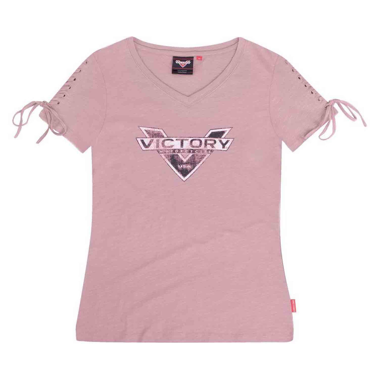 Victory Motorcycle New OEM Women's Pink Logo V-Neck T-Shirt, Medium, 286518503