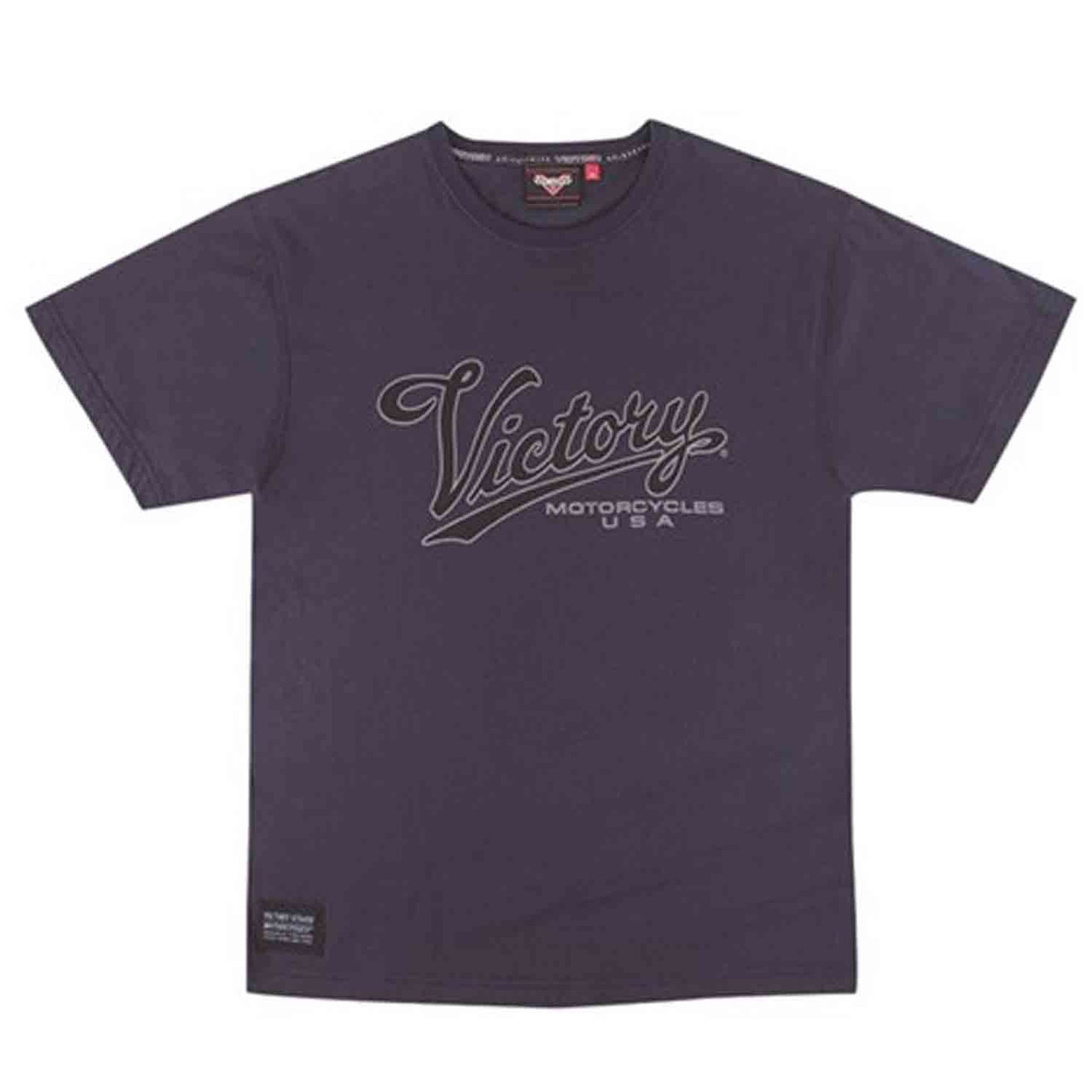 Victory Motorcycle New OEM Men's Navy Script Tee Shirt, Medium, 286618603