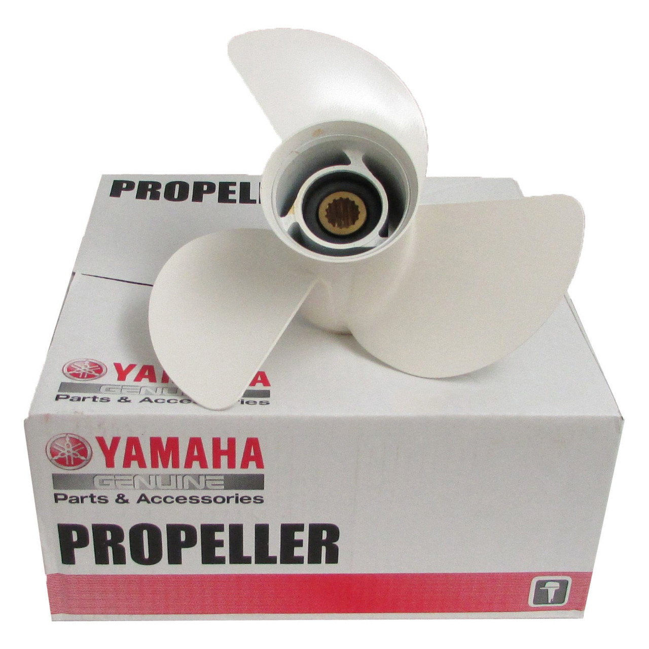 Yamaha New OEM White 3 Blade 13-5/8"X13" Right Hand Propeller, 6E5-45949-00-00