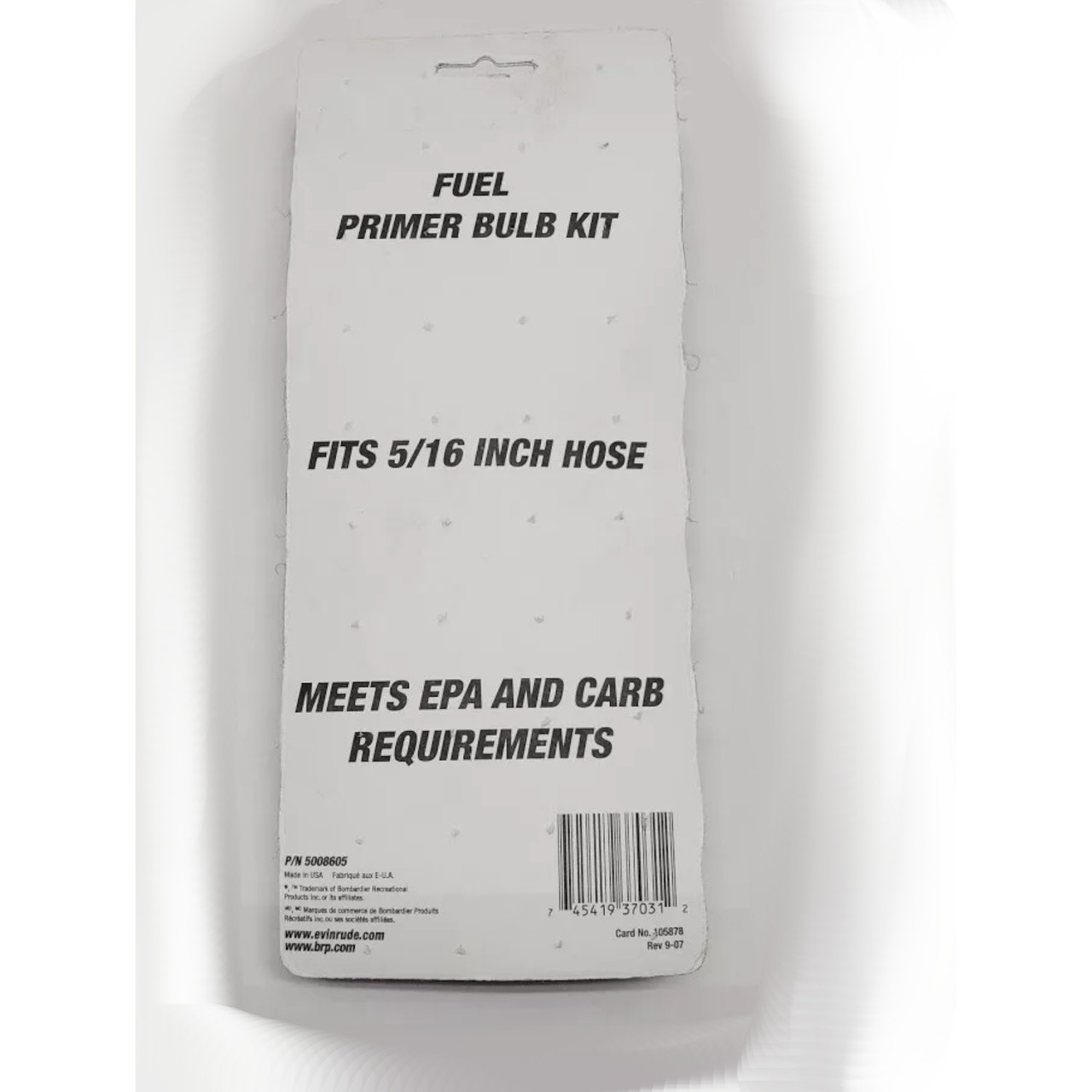 Johnson Evinrude OMC OEM 5/16" ID Fuel Hose Primer Bulb Kit, 5008605