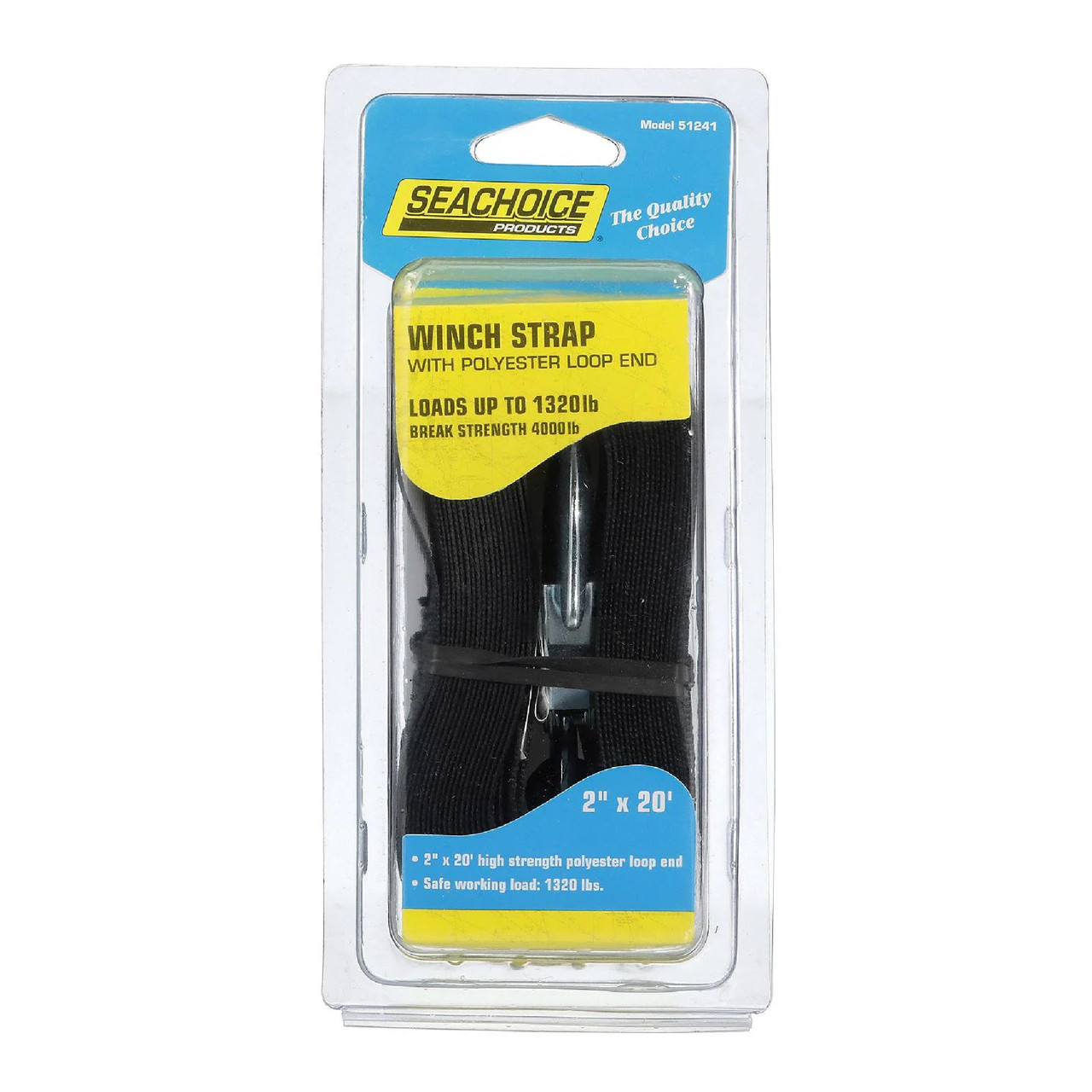 Seachoice Winch Strap with Loop End 2" x 20ft, 50-51241