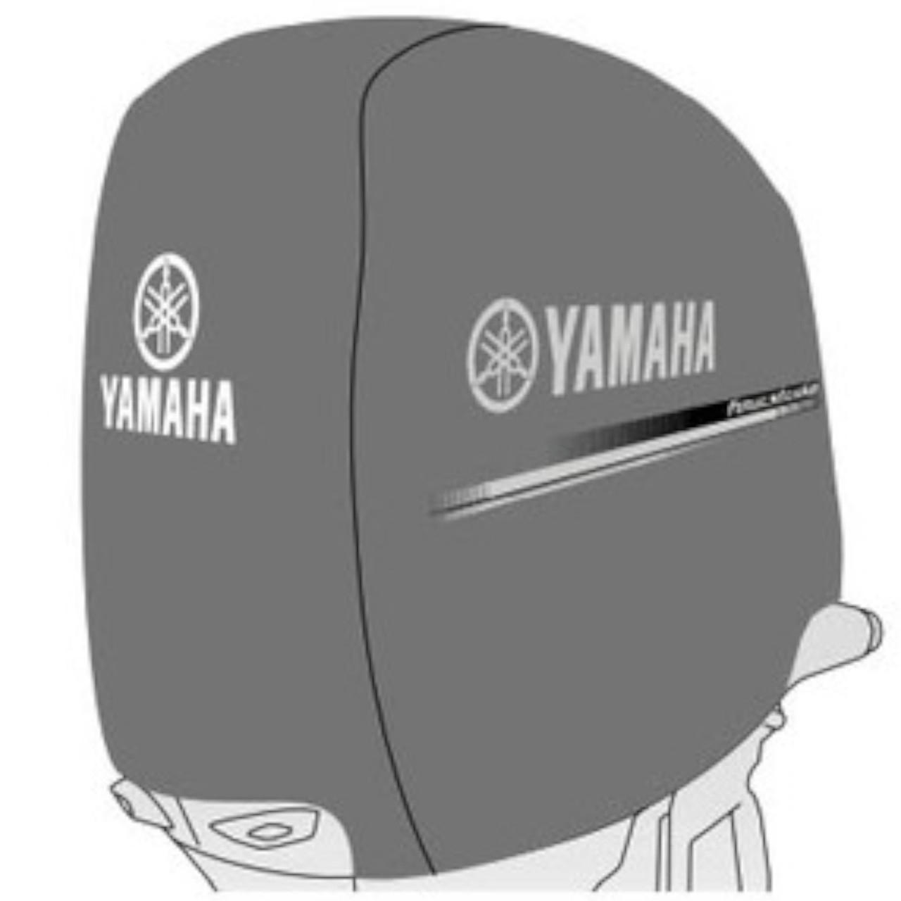Yamaha New OEM, Heavy-Duty Ultra Durable Non-Vented Motor Cover, MAR-MTRCV-1C-15