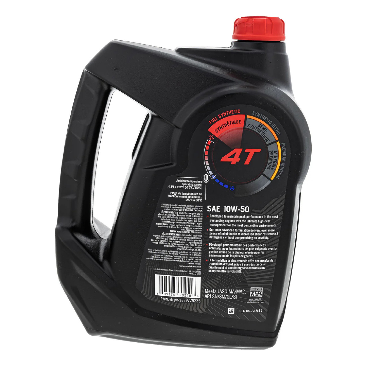 Can-Am OEM 1 Gallon XPS 10W-50 Synthetic 4-Stroke Engine Oil, 9779235