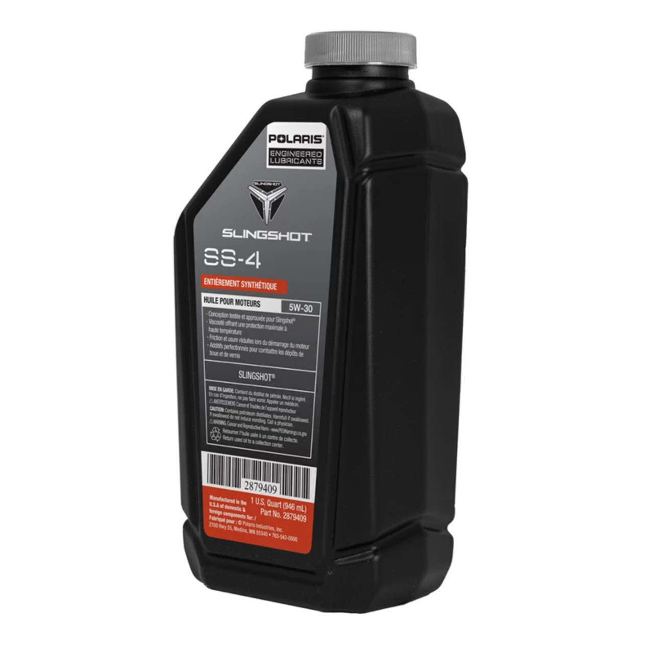 Polaris New OEM Full Synthetic SS-4 Slingshot Oil, 5W-30 1qt./32oz., 2879409