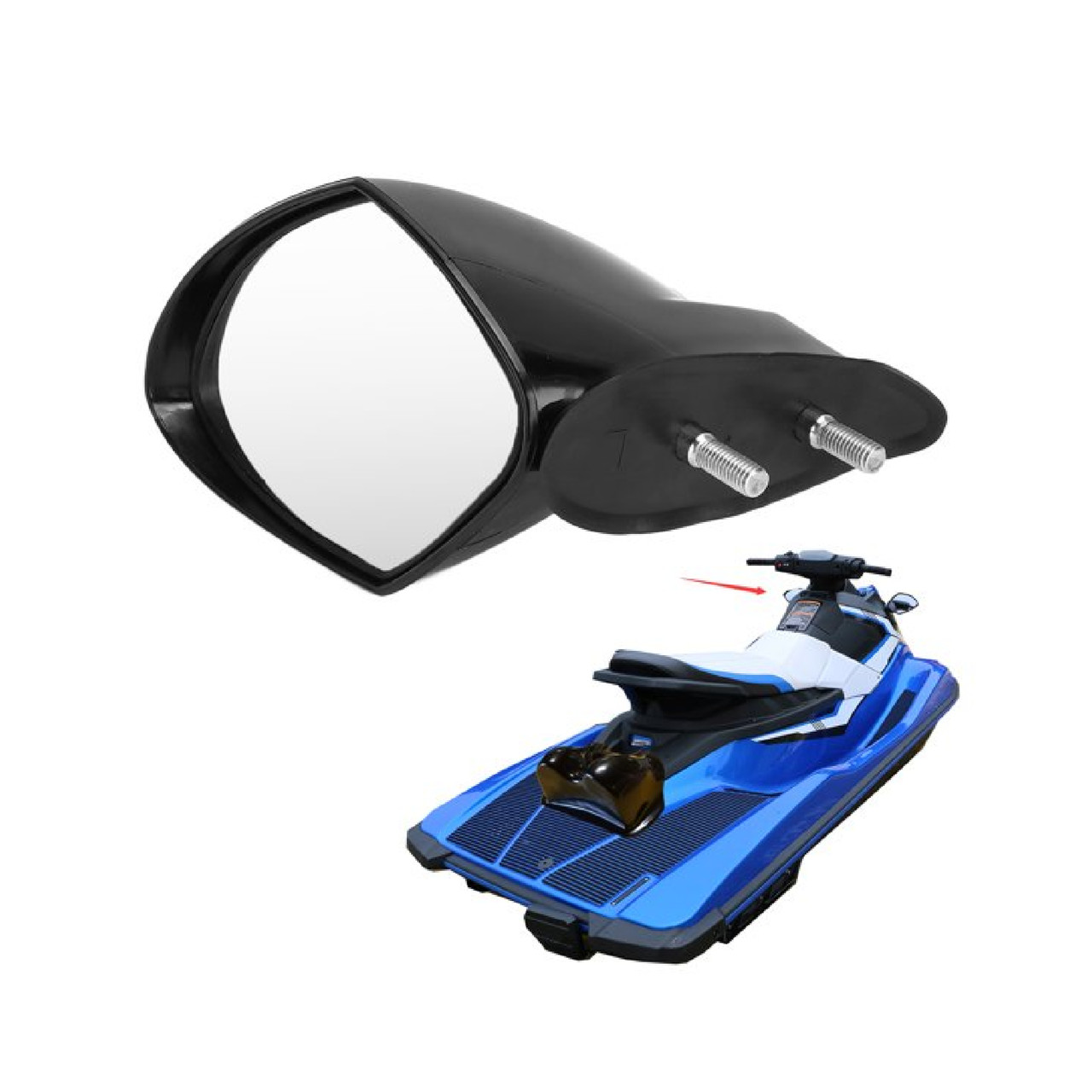 Yamaha New OEM VX Right Hand Mirror, F1S-U596B-10-00