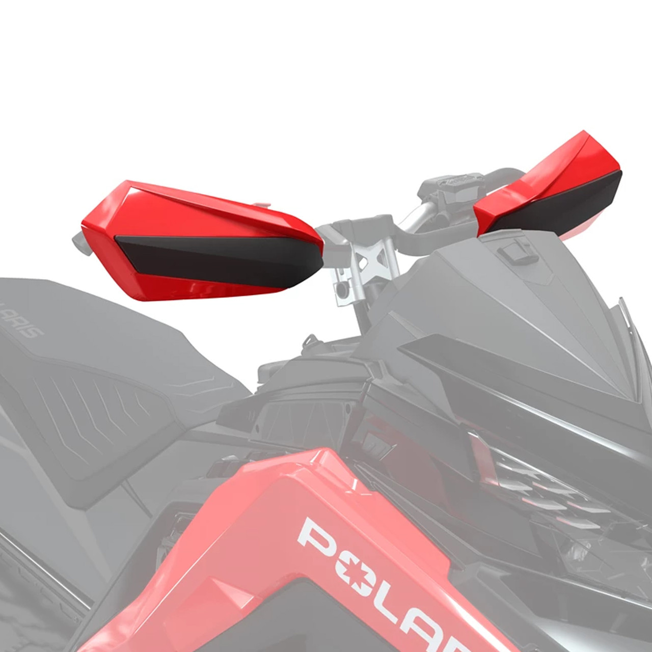 Polaris Snowmobile OEM Red Defend Handguards, 2884616-293