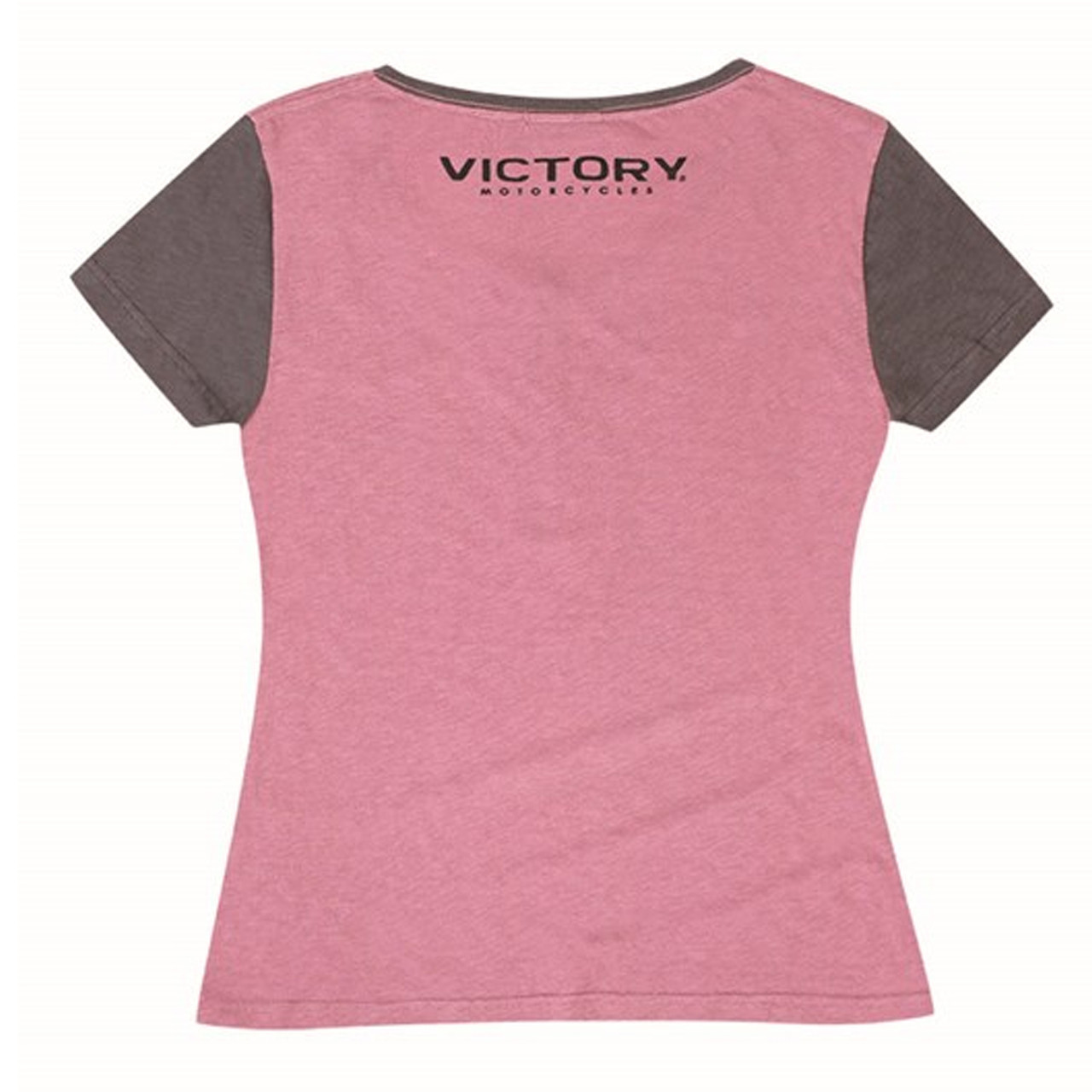 Victory Motorcycle New OEM Women's Pink Henley Tee Shirt, X-Large, 286799009
