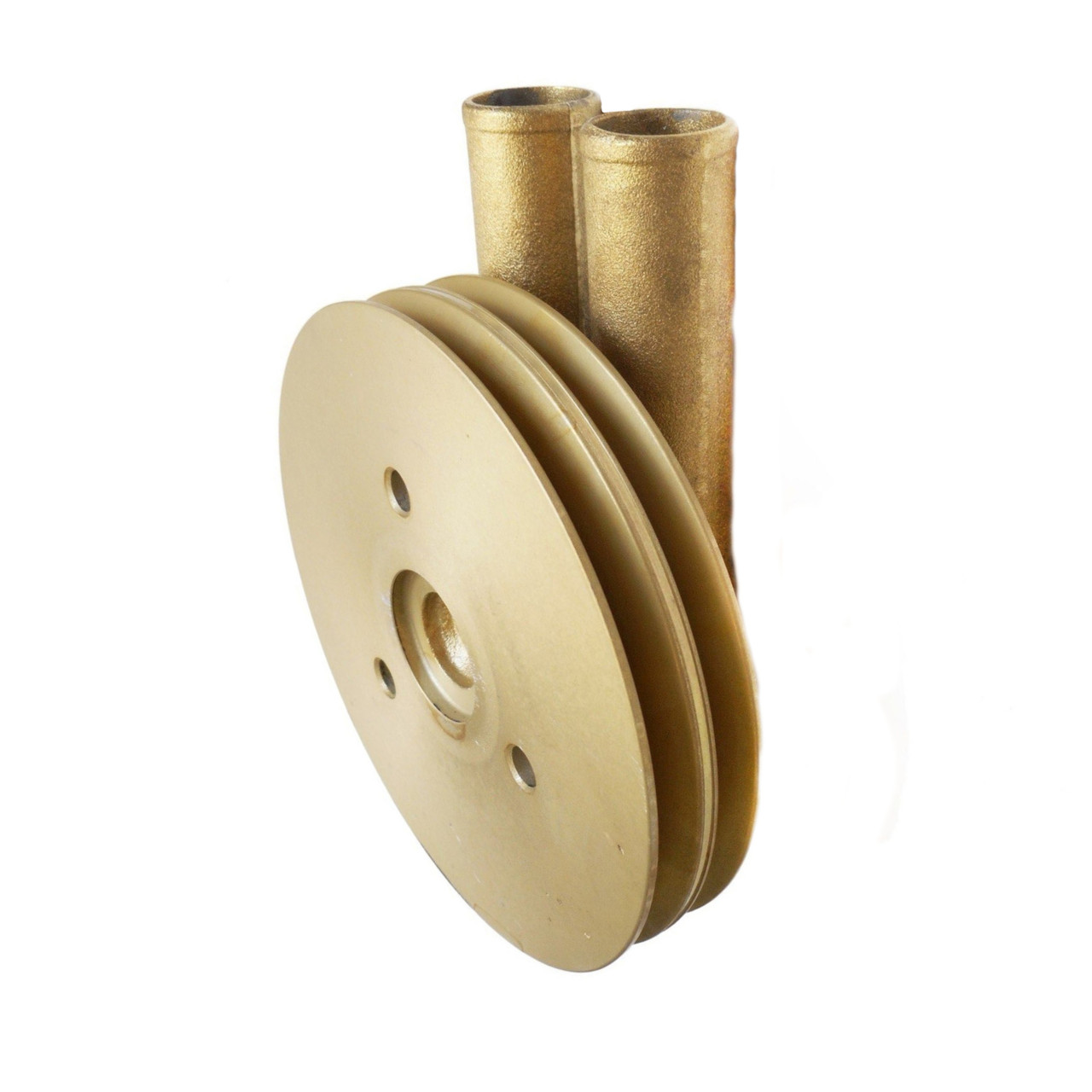 JDMSPEED Raw Water Sea Pump With Dual V-Belt Pulley For Volvo 4.3L 5.0L 5.7L (Replaces 21214596, 3858229)