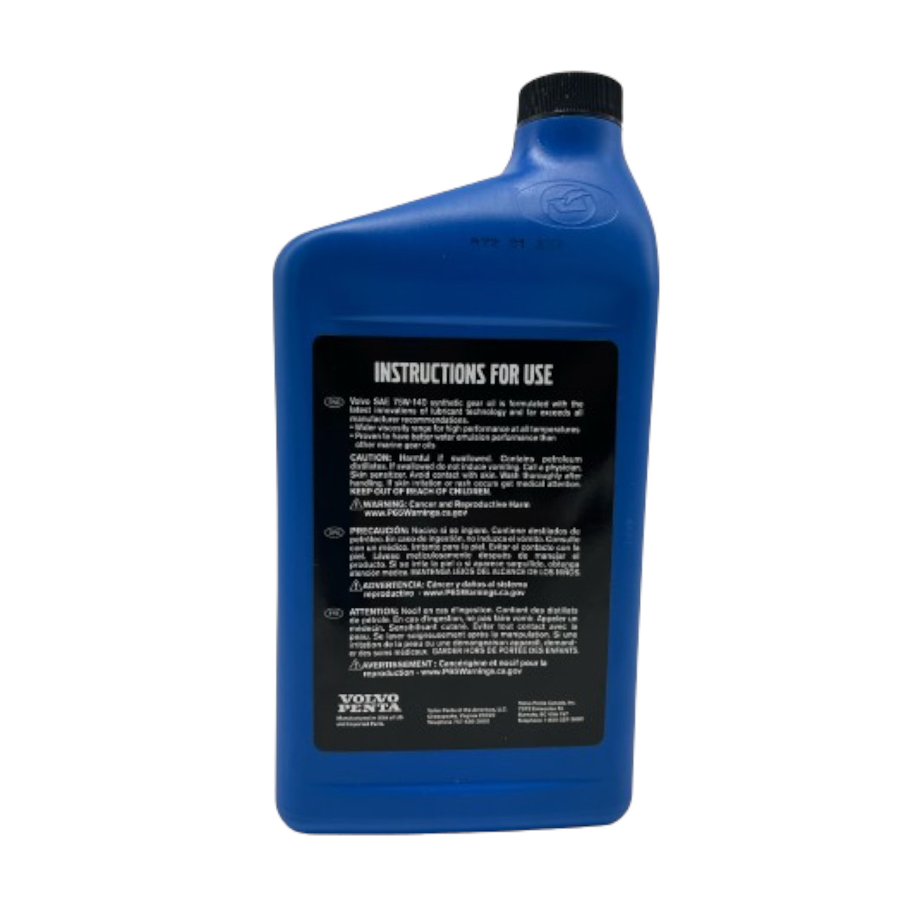Volvo Penta OEM Synthetic Gear Oil SAE 75W-140 1 Qt., 22971553