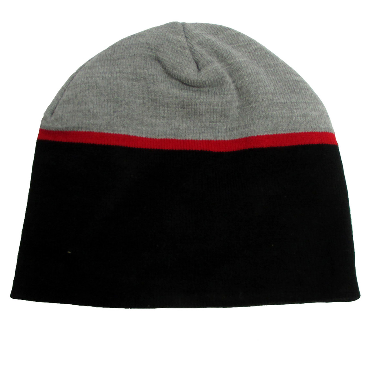 Leaders Rpm Elite Knit Beanie, Logo, Black with Grey, LRPM-0008