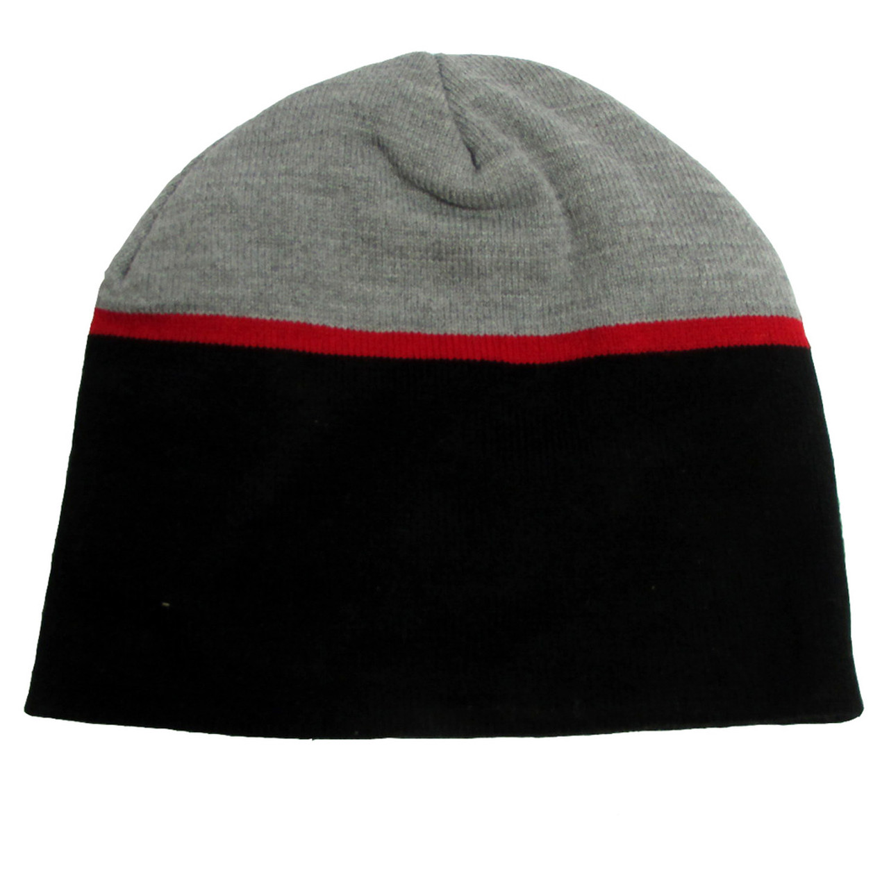 Leaders Rpm New Elite Knit Beanie, Logo, Black with Grey, LRPM-0008