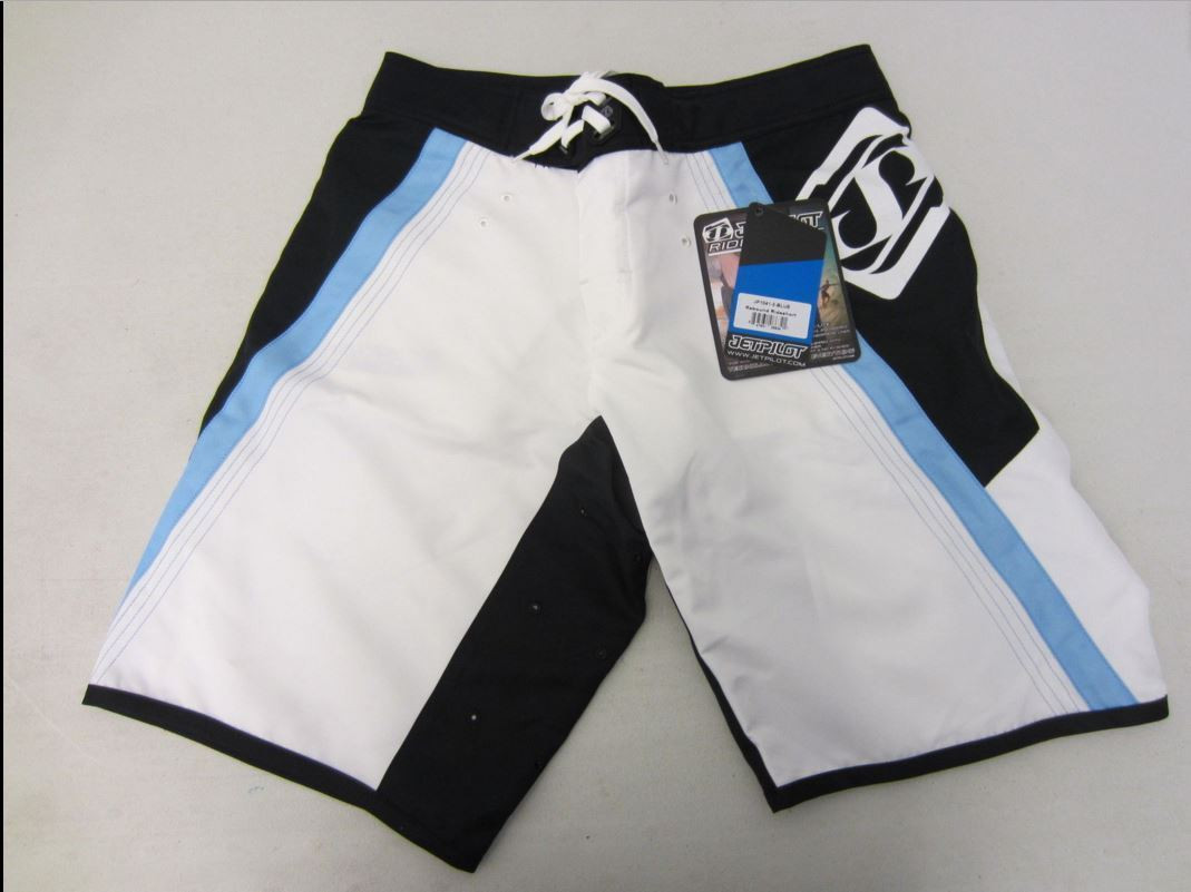 Jet Pilot Women's Rebound Ride Shorts Swim Suit Trunks Blue/White/Black Size 1