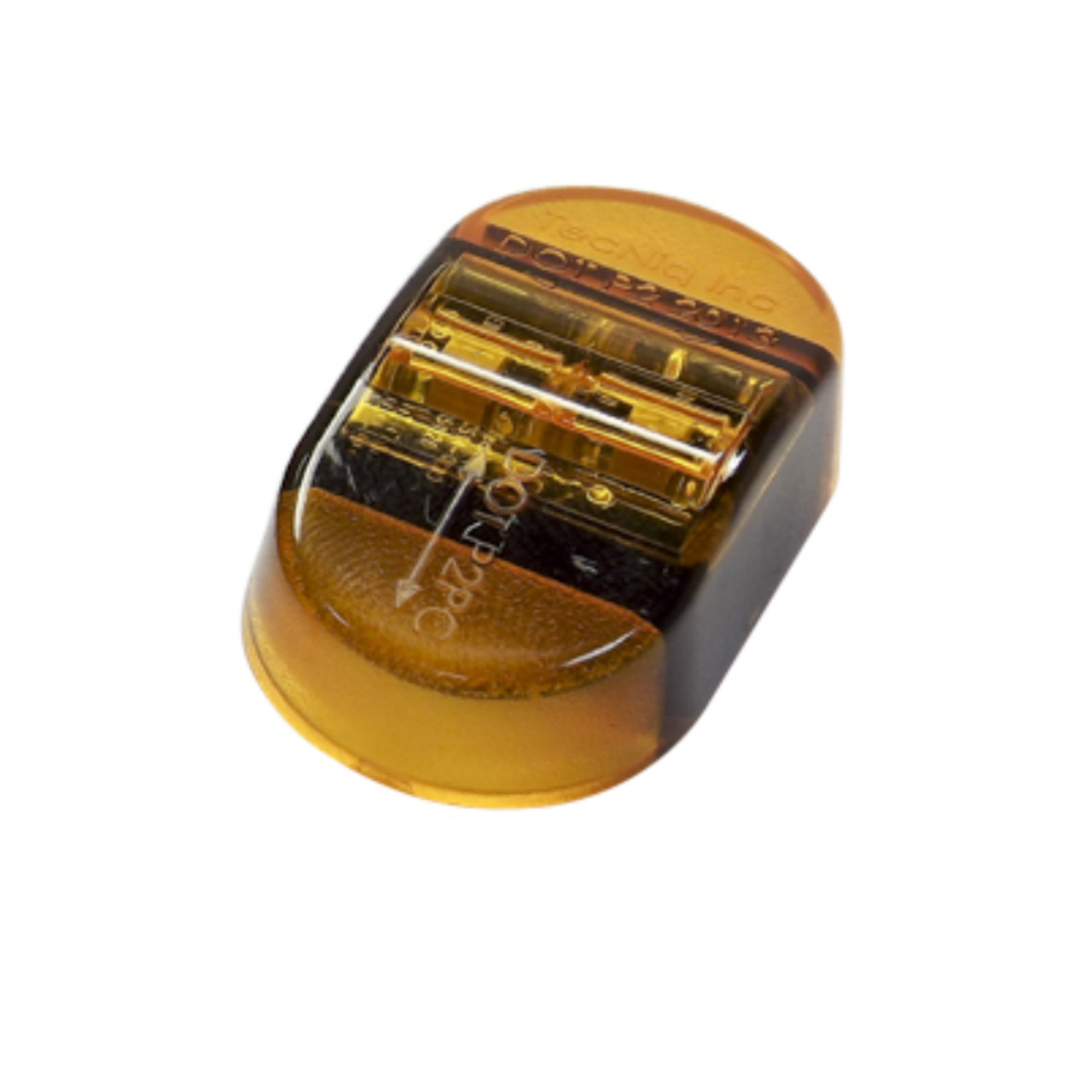 Tecniq New OEM S14 Amber PCP2 Stainless Steel Stud Mount Marker Light Amber Lens 24" Pigtail, S14-AAP1-1