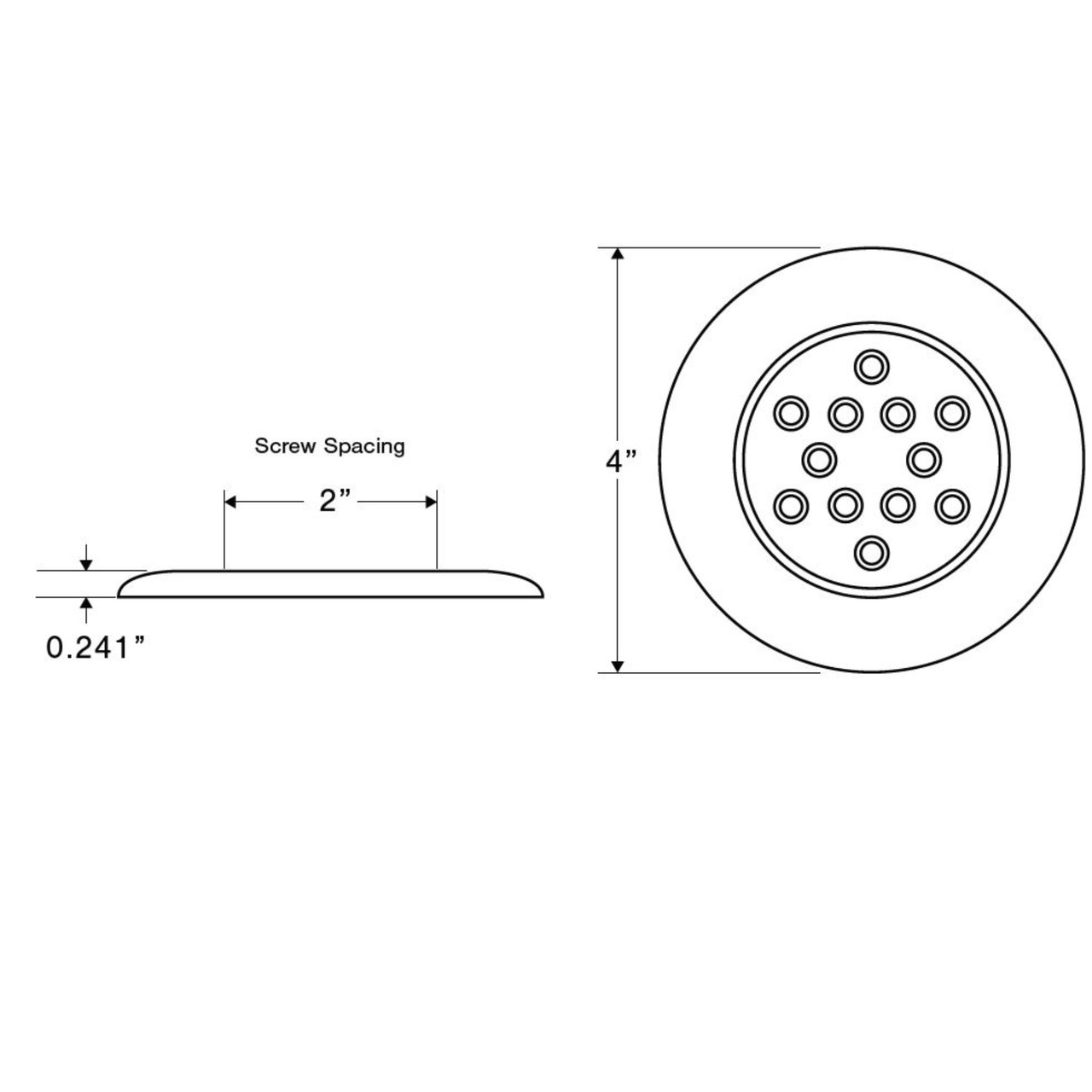 Tecniq New OEM Silho-X Trim White/Red Combo Light Diffuse Lens Ring, E06-WSRF-1