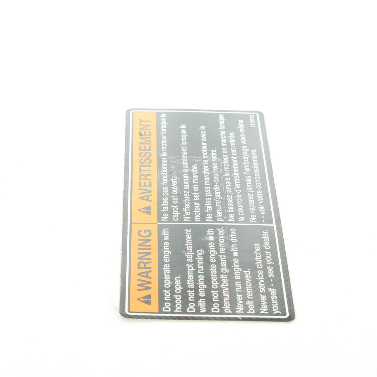 Polaris New OEM Engine & Clutch Warning Decal, 2005-2014, 7172672