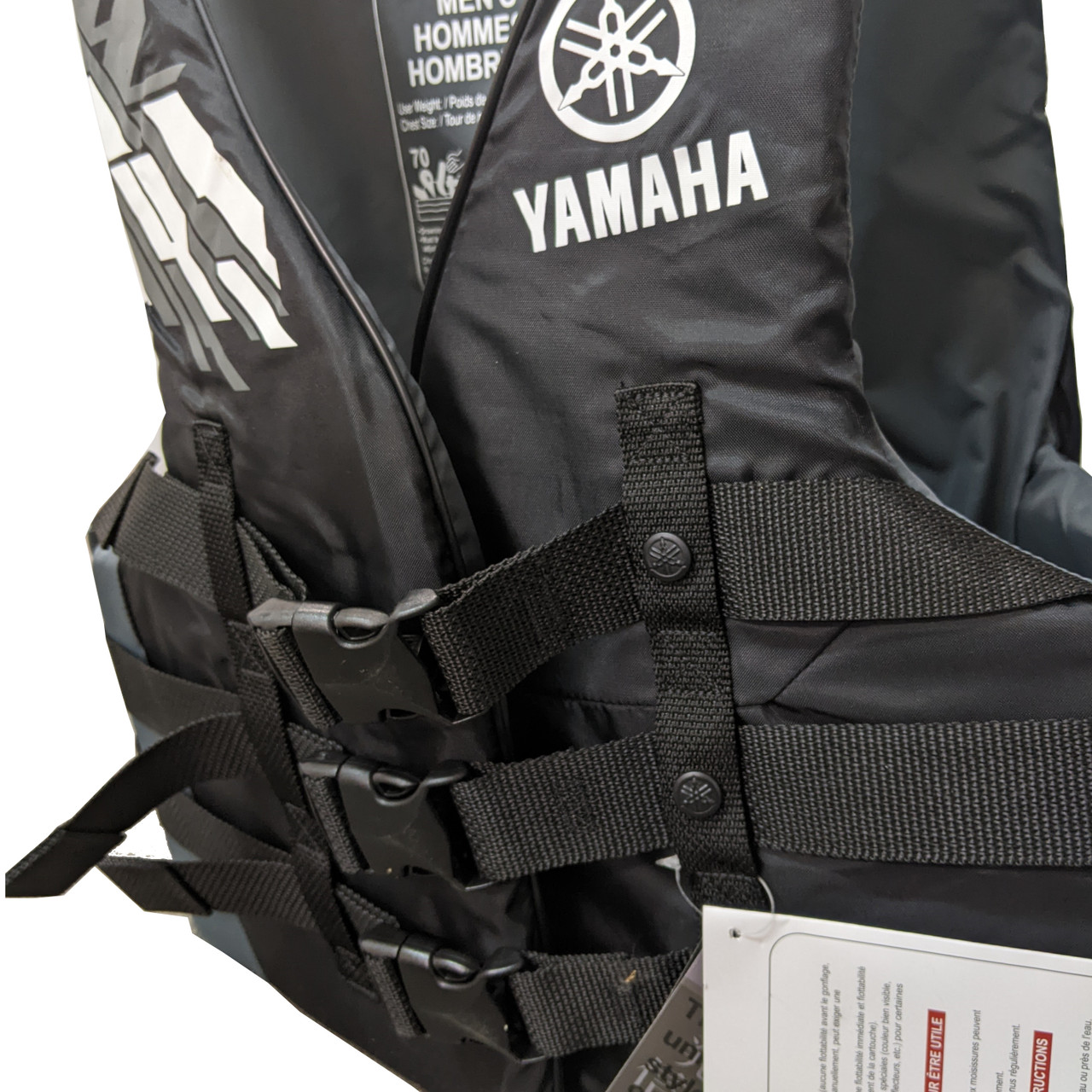 Yamaha New OEM Men's Small Black Value Nylon LifeJacket, MAR-23V3B-BK-SM
