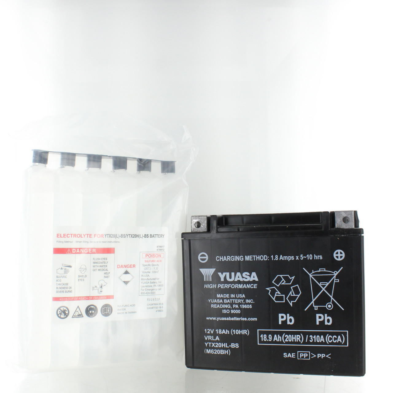 Yamaha New OEM Yuasa YTX20HLBS Powersports AGM Battery, YTX-20HLB-S0-00