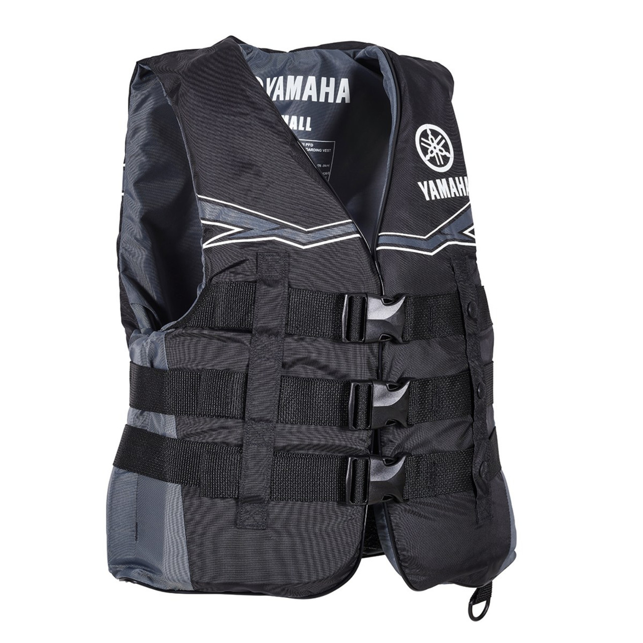 Yamaha New OEM Adult Men's MD Black Nylon Life Jacket/PFD MAR-21V3B-BK-MD