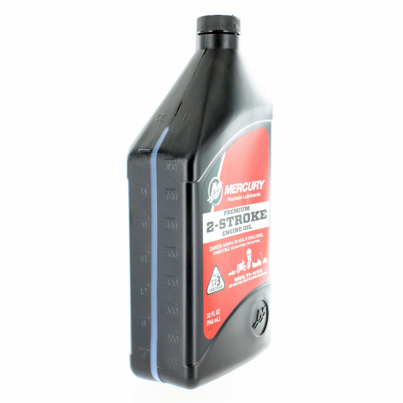 Mercury Marine Mercruiser New OEM Premium 2-Stroke TC-W-3 O/B Oil 32oz, 92-858021K01