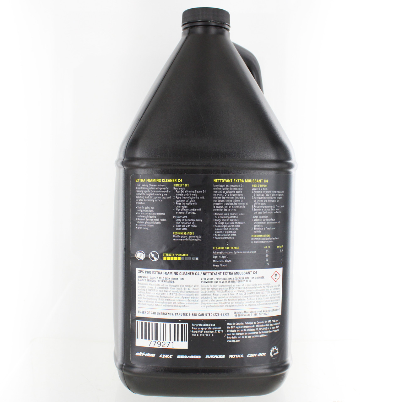 Can-Am New OEM 1.05 gal./4L C4 Extra Foaming Cleaner Pro, 779271