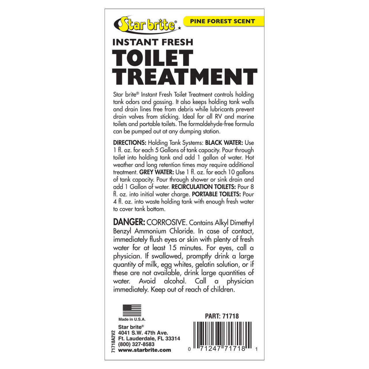 Starbrite New Pine Forest Scent Instant Fresh Toilet Treatment, 74-71718