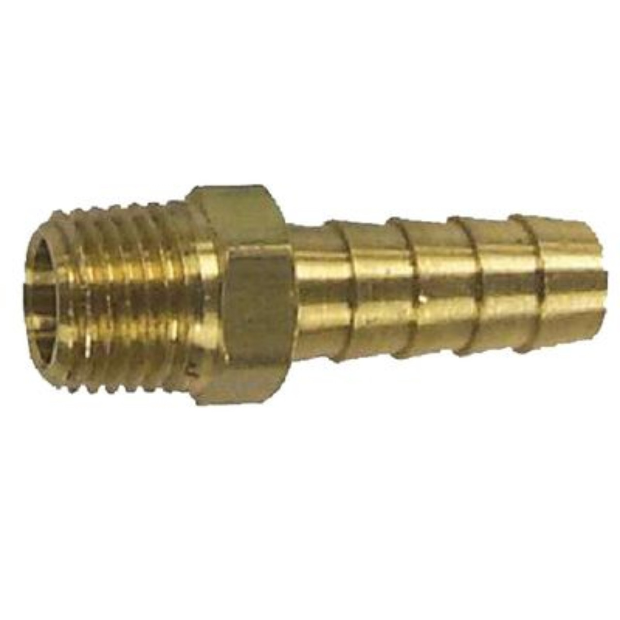 Sierra Marine New Brass Fitting 1/4 NPTX 3/8 Hose Barb, 47-8074