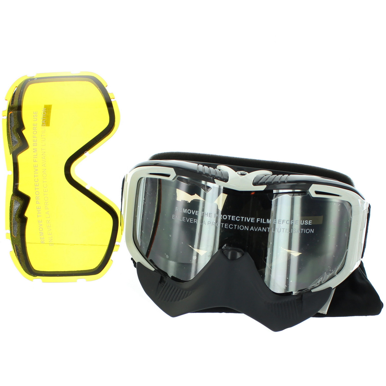 Ski-Doo New OEM Holeshot Goggles White/Blanco, 4476700001