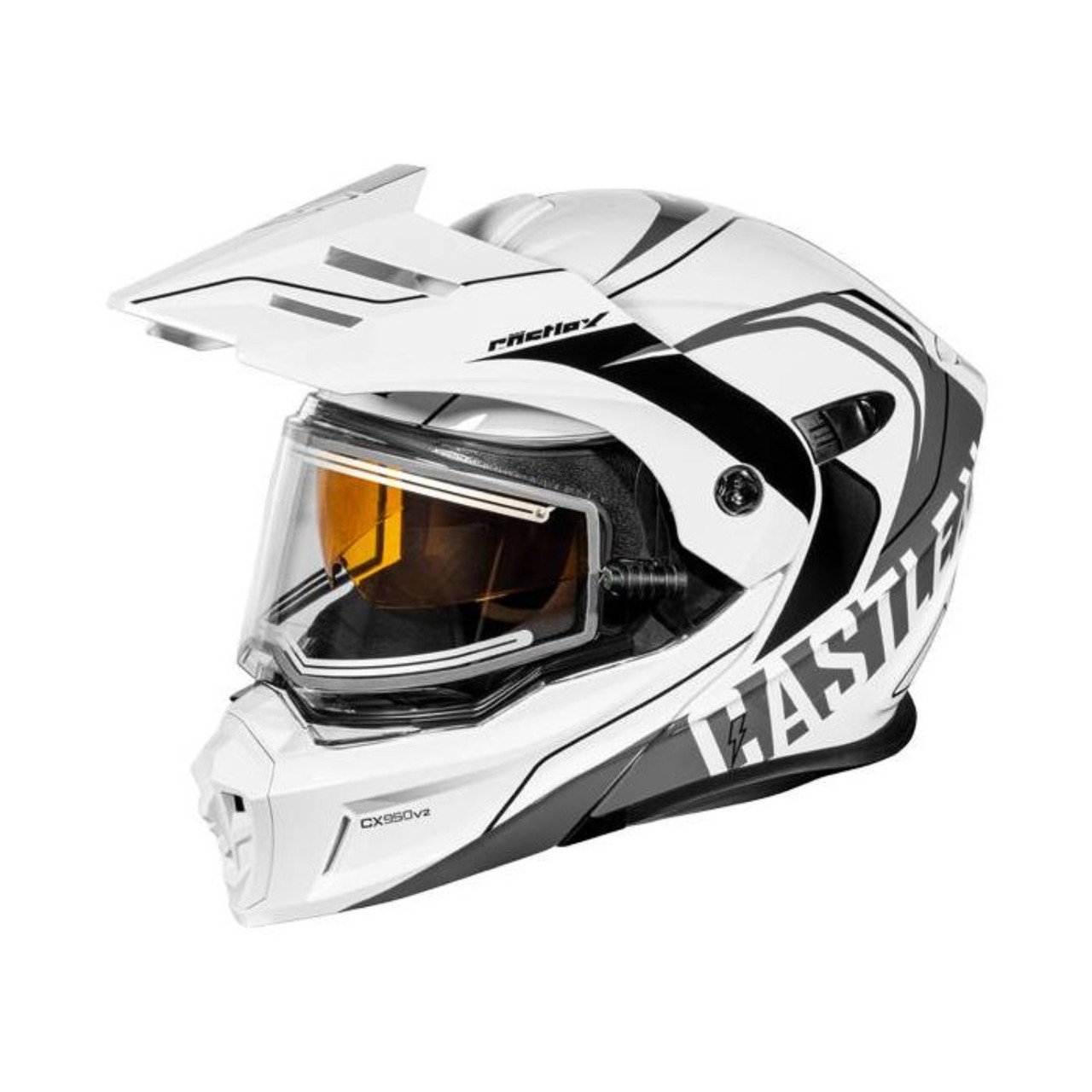 Castle X New White/Charcoal 2X-Large CX950 V2 Wake Electric Helmet, 45-22109