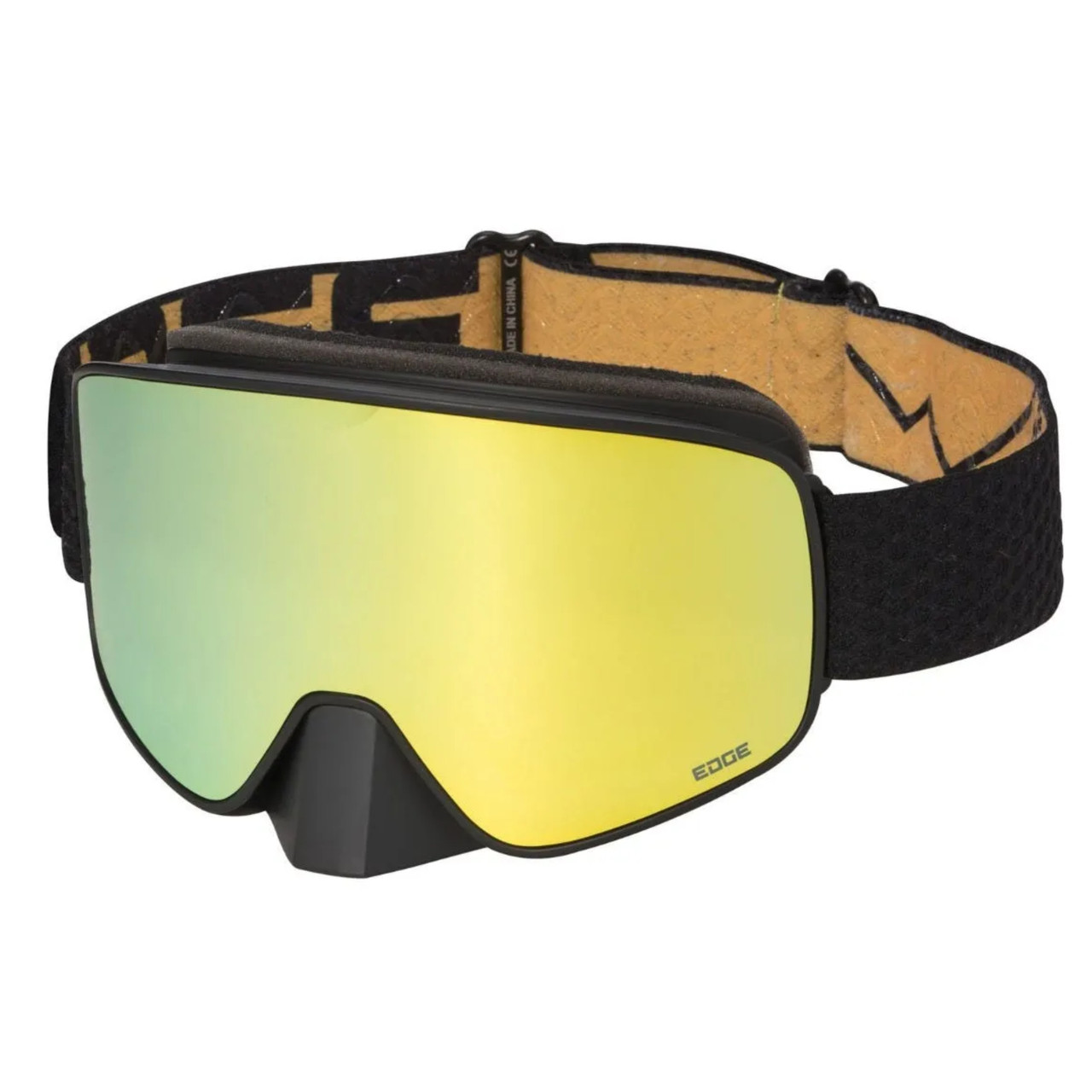Ski-Doo New OEM Unisex One Size Yellow Edge Goggles, 4487240010