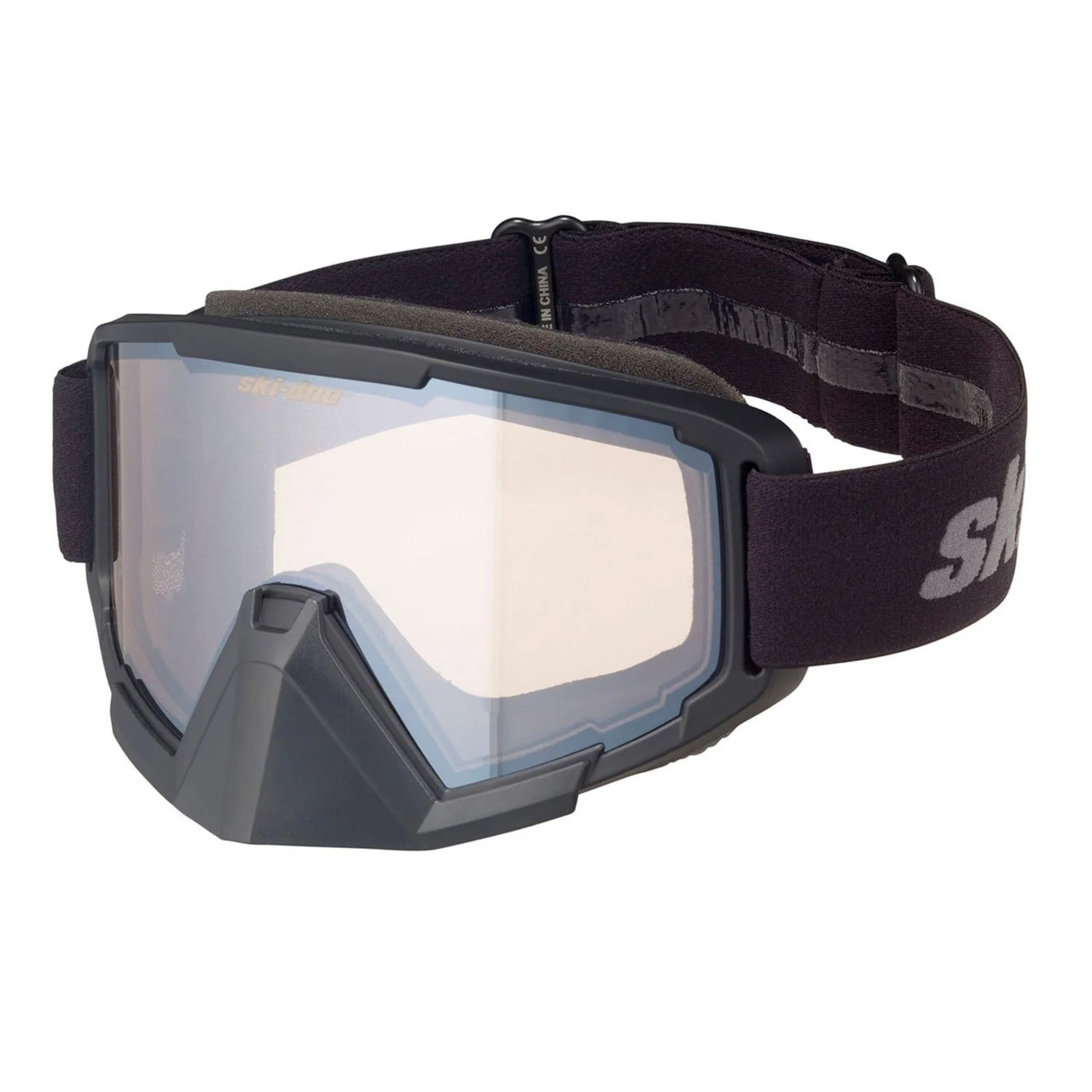 Ski-Doo New OEM Men's Unisex One Size Black Trench Goggles, 4487230090