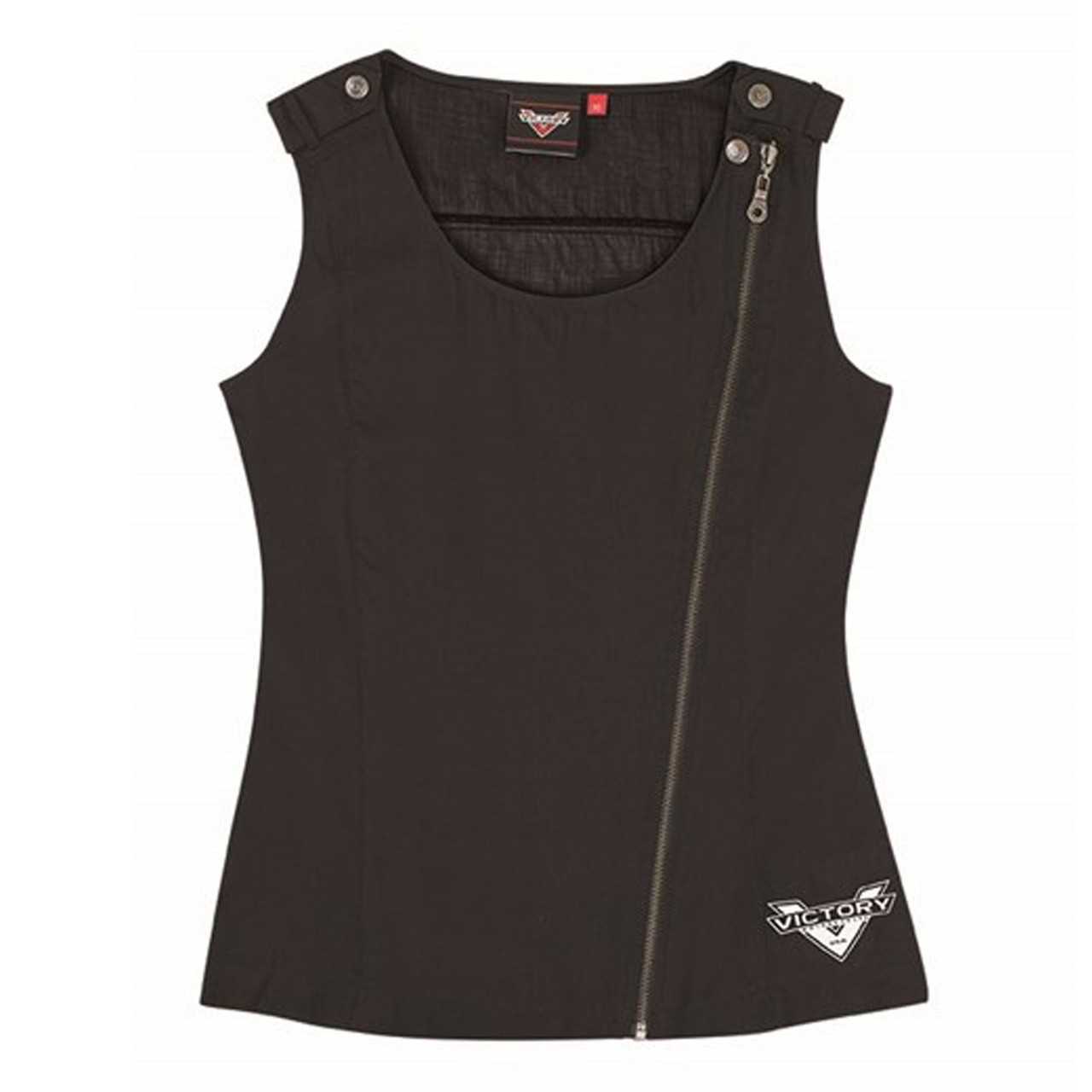 Victory Motorcycle New OEM Women's Black Asymetric Top Shirt, XS, 286799501