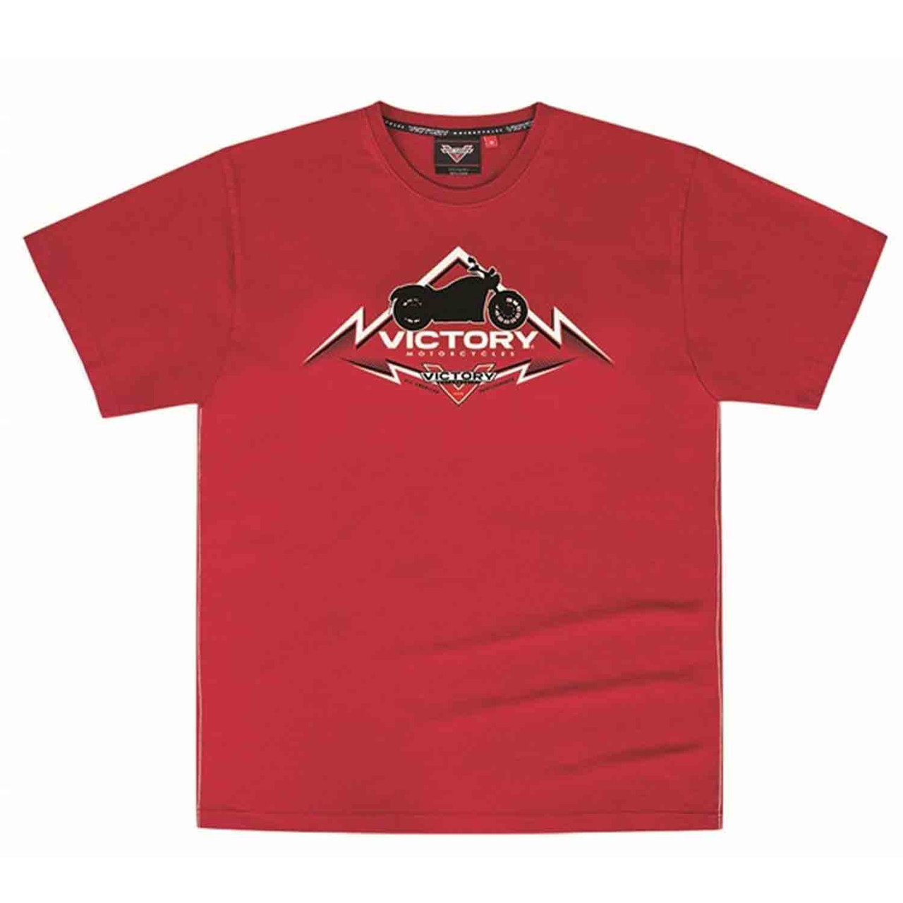 Victory Motorcycle New OEM Men's Red Peak Logo Tee Shirt, Small, 286798002