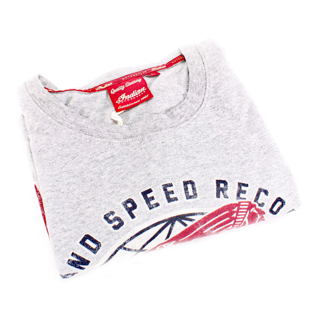 Indian Motorcycle New OEM Men's World Cotton T-Shirt Grey Large 286794806