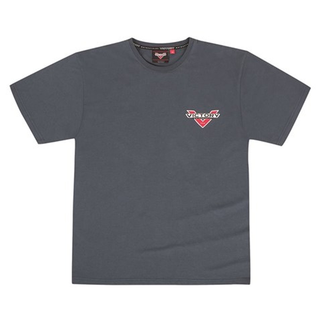 Victory Motorcycle New OEM Men's Grey Speed Tee Shirt, Small, 286630202