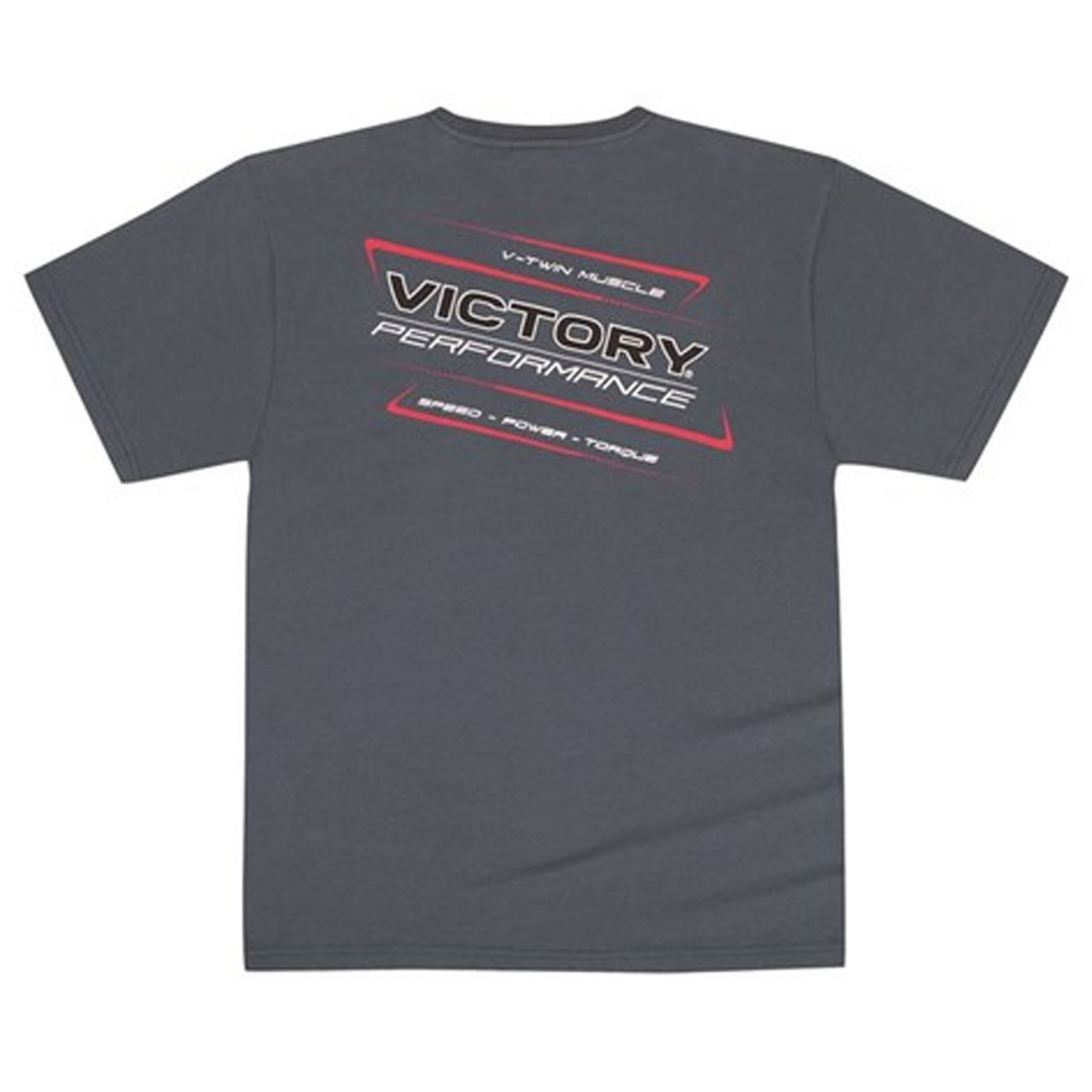 Victory Motorcycle New OEM Men's Grey Speed Tee Shirt, Small, 286630202