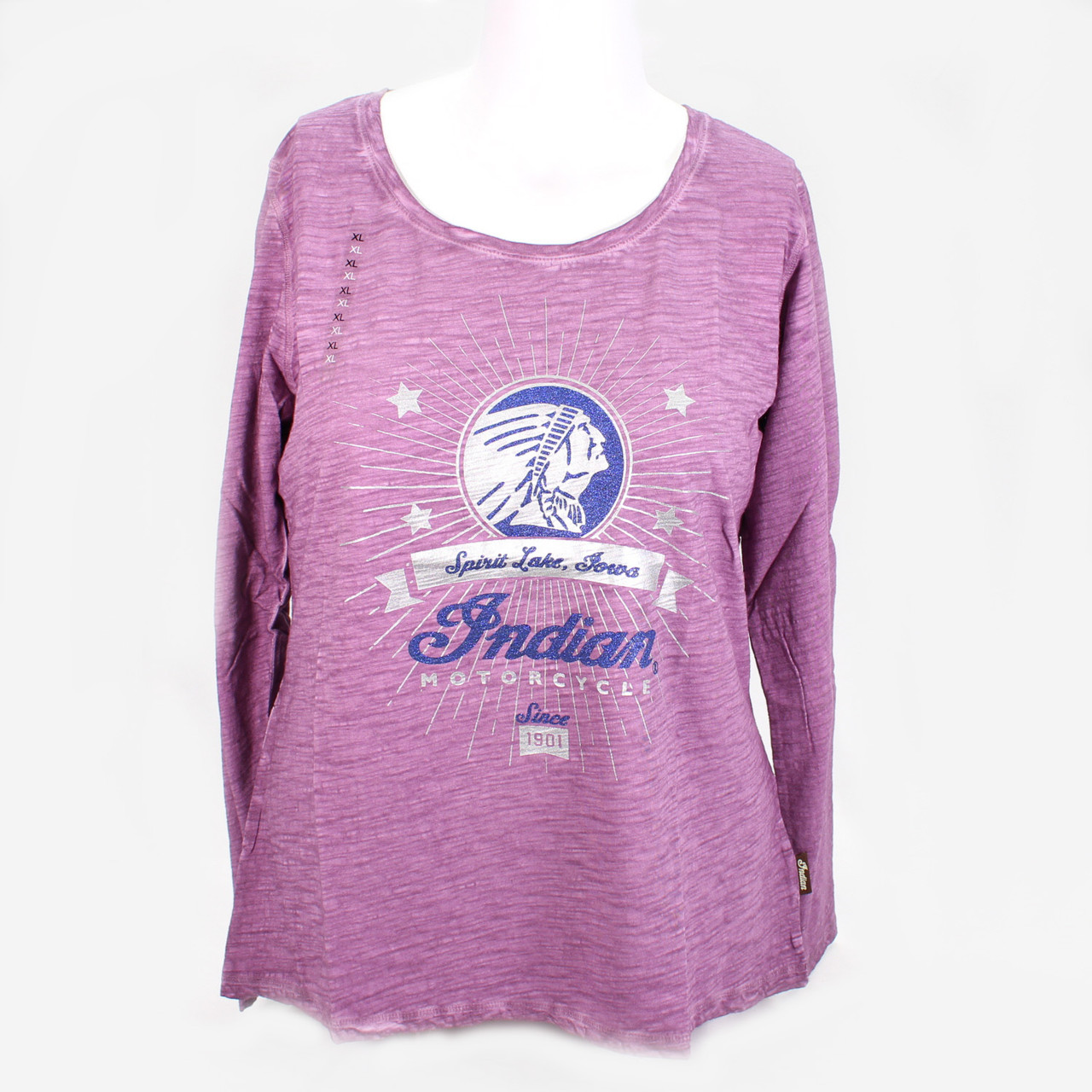 Indian Motorcycles New OEM Women's XL Icon Tee Purple, 286628209