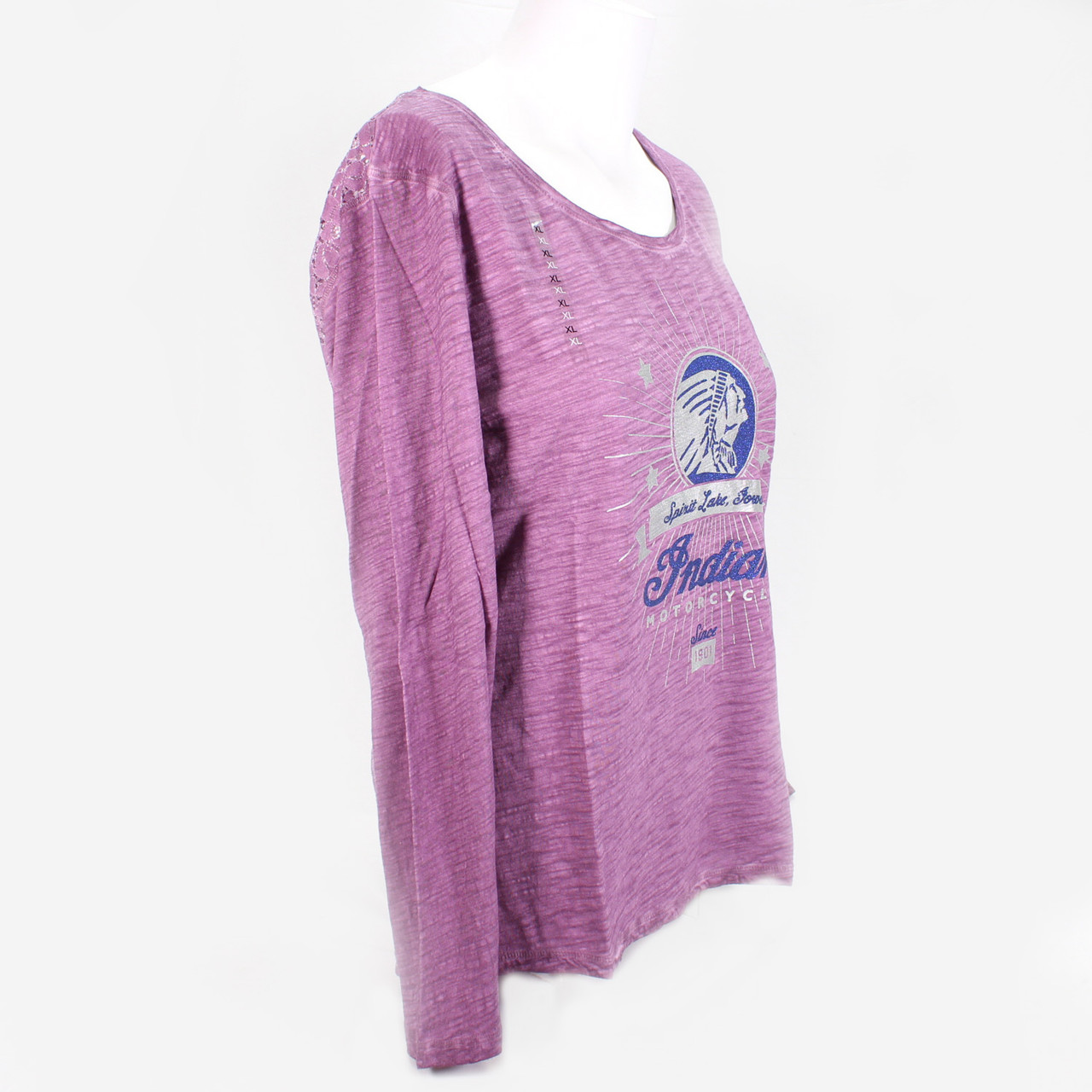 Indian Motorcycles OEM Women's XL Icon Tee Purple, 286628209