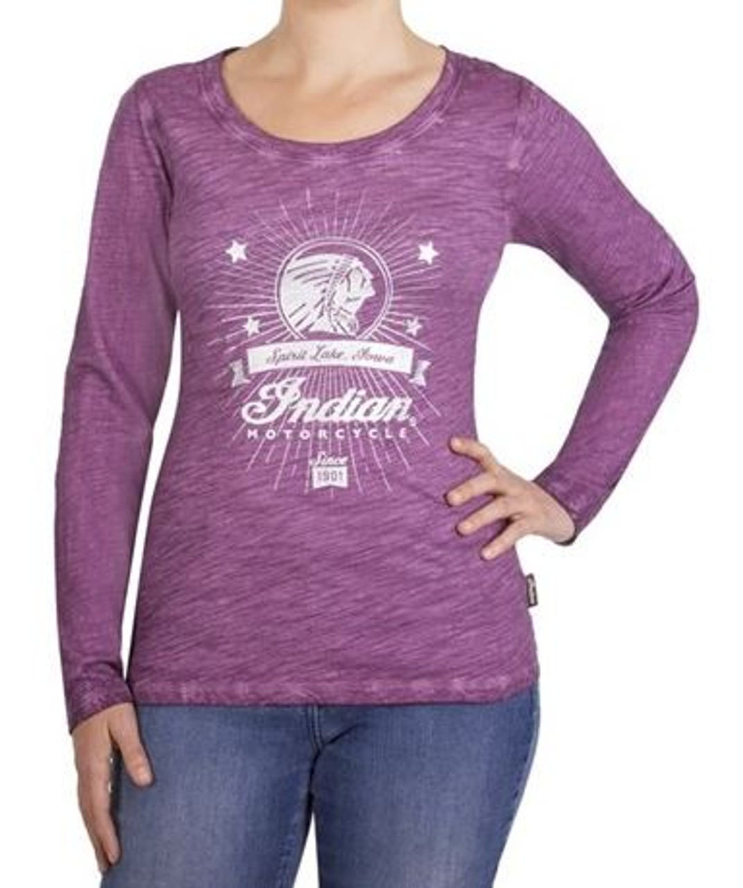 Indian Motorcycles New OEM Women's XL Icon Tee Purple, 286628209