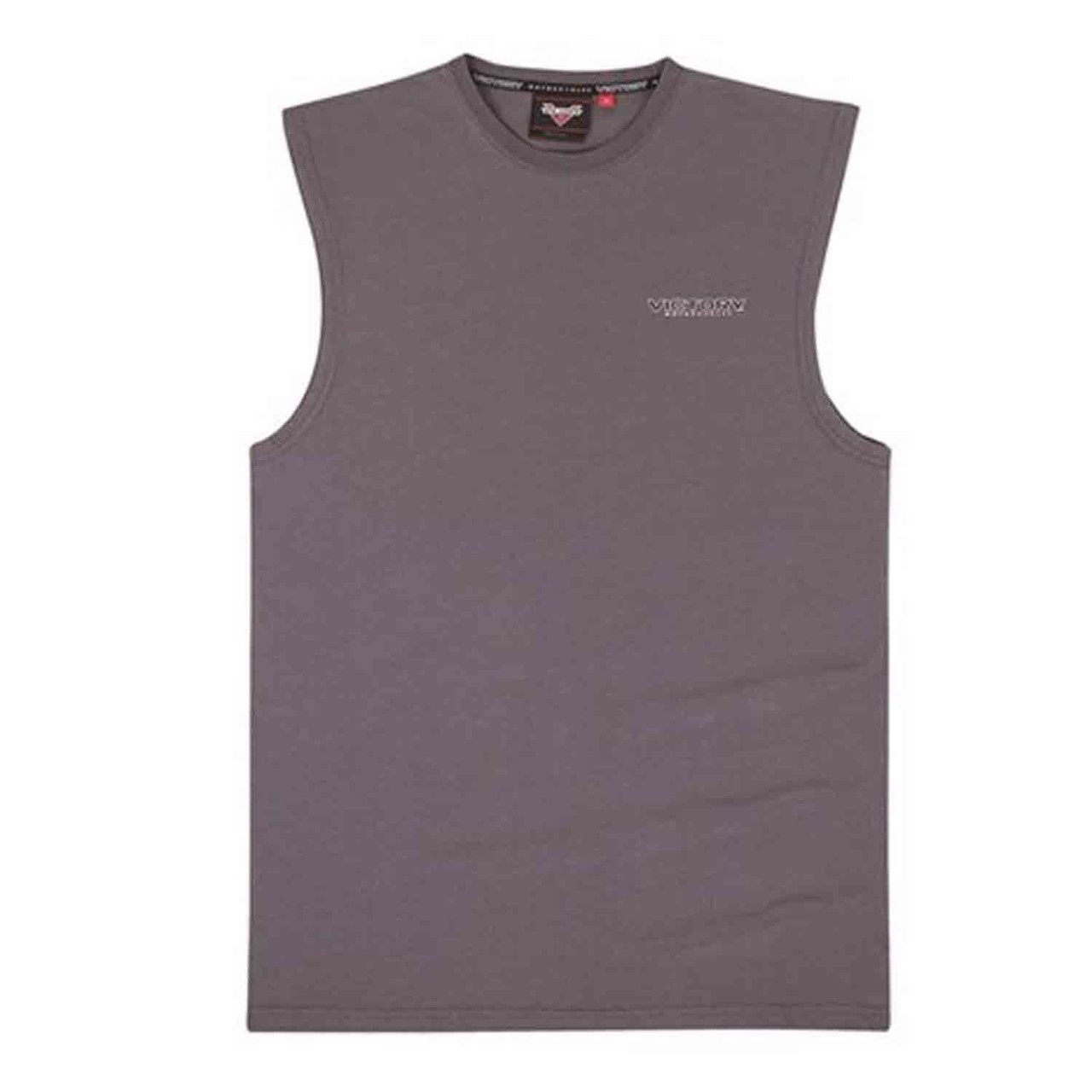 Victory Motorcycle New OEM Men's Grey Logo Sleeveless Shirt, Small, 286629702