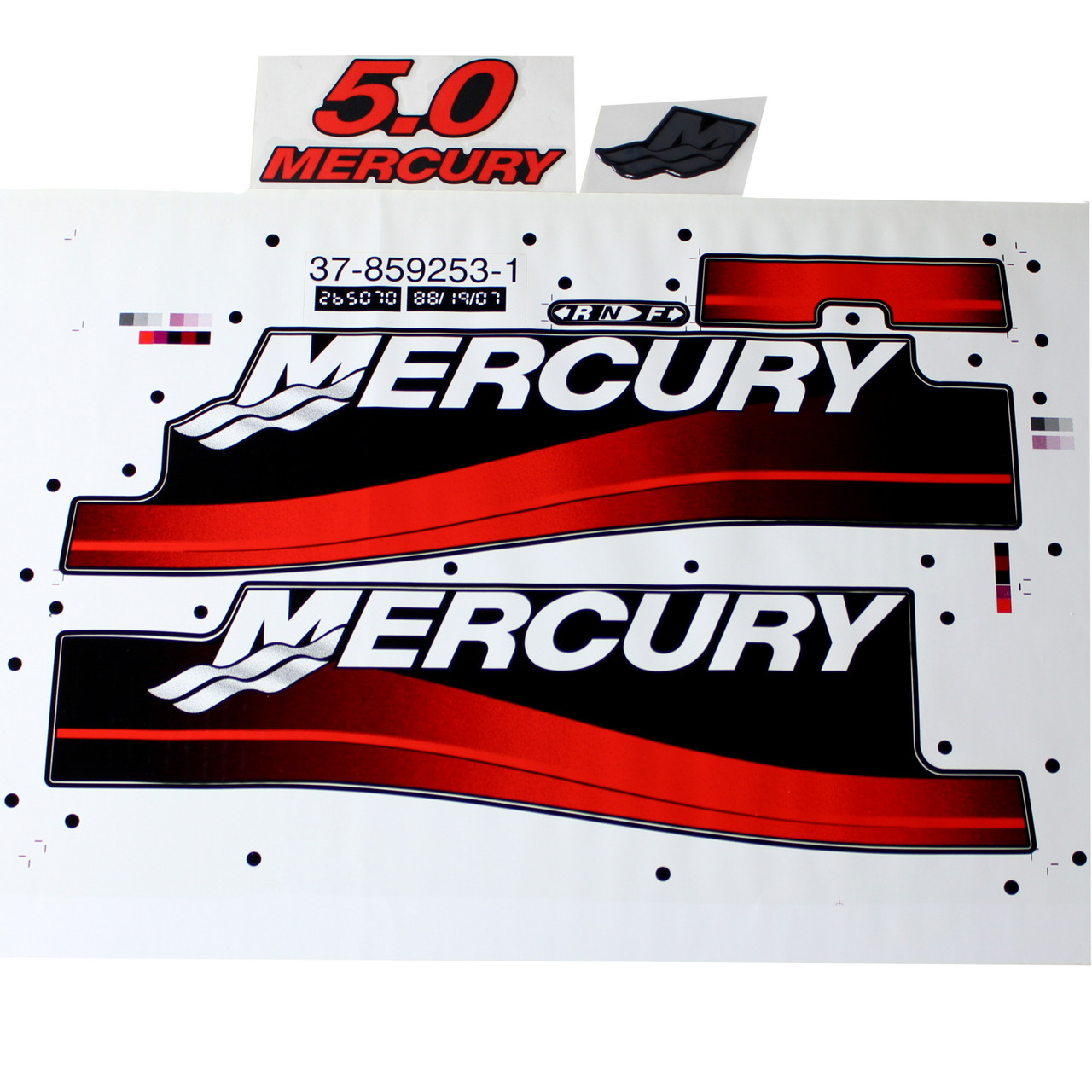 Mercury Marine/Mercruiser  New OEM Quicksilver Black Decal Set, 37-830153A00