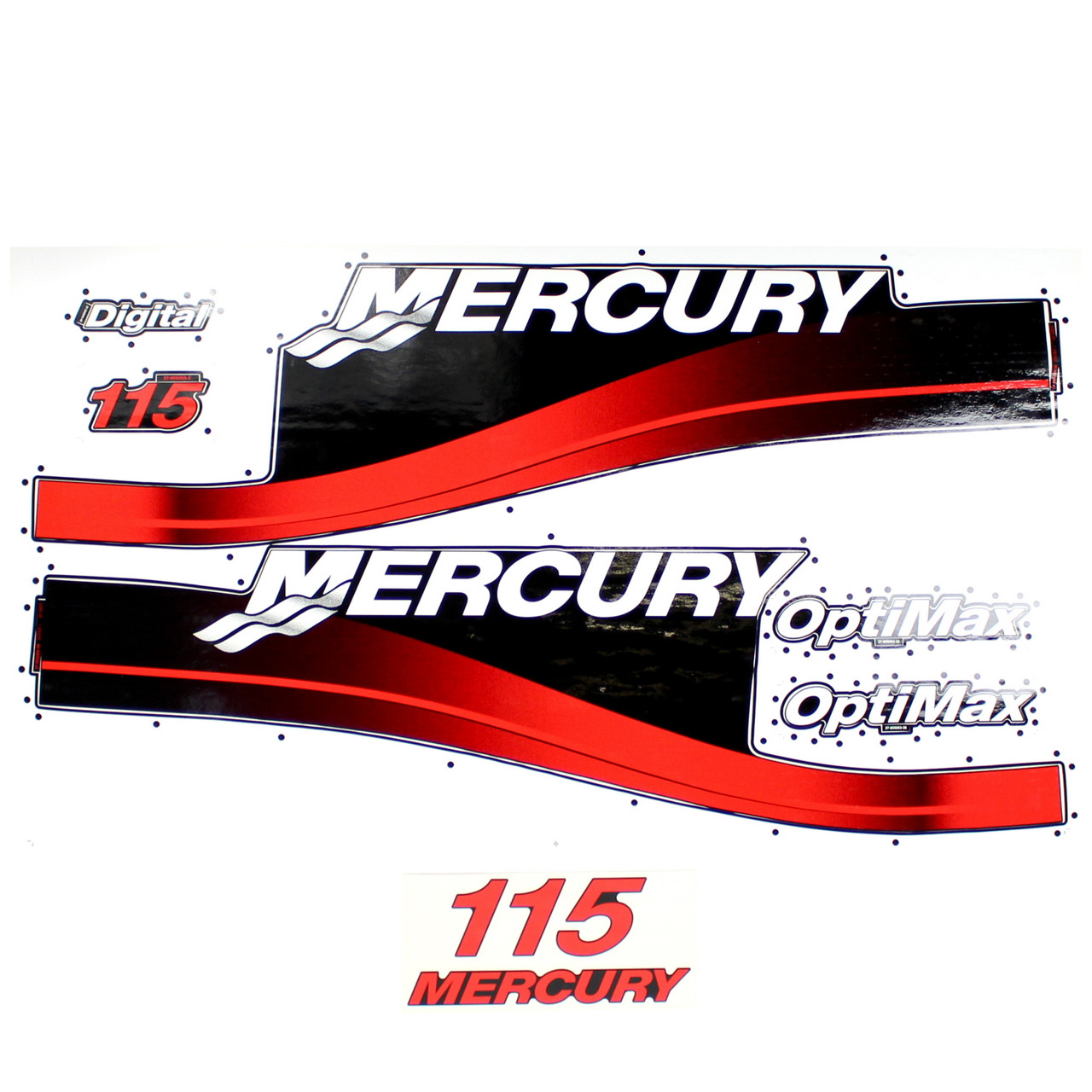 Mercury Marine/Mercruiser  New OEM 115L DFI Merc Decal Set, 37-804685A00