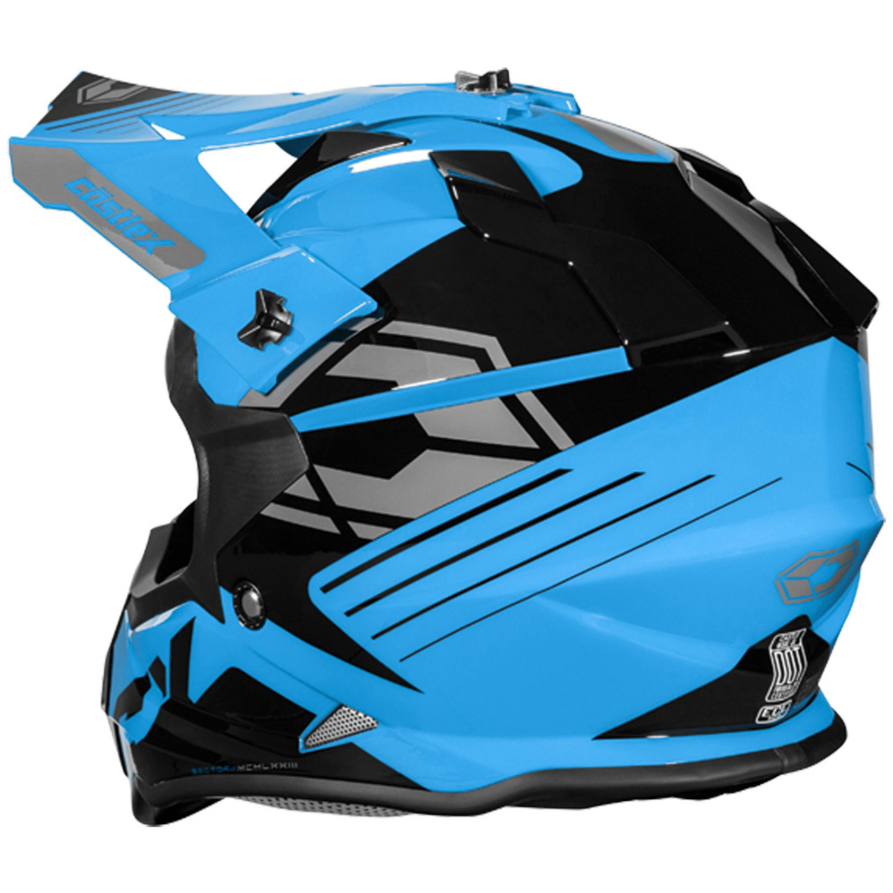 Castle X New Youth Boy's Medium Process Blue Mode MX Sector Helmet, 35-3024