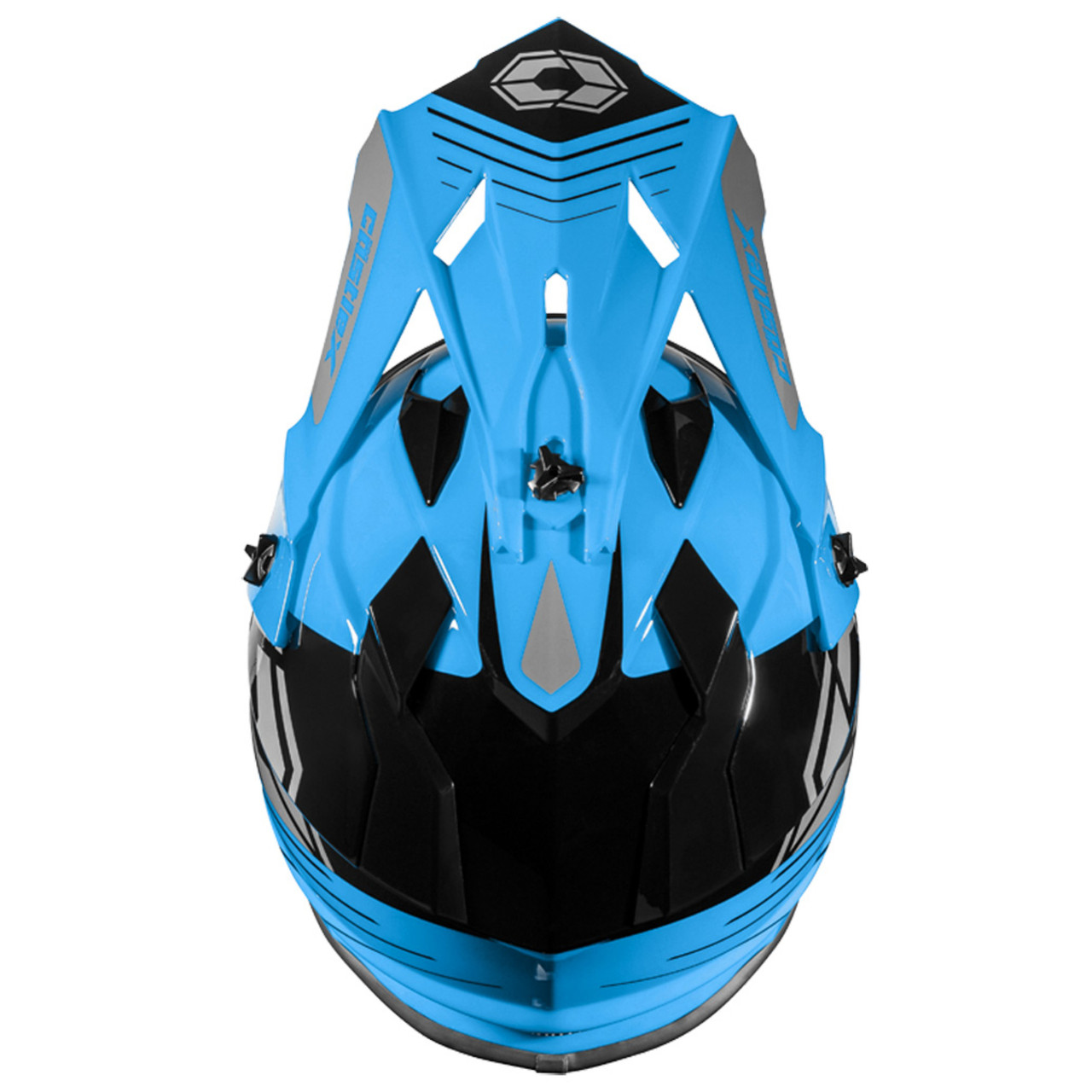 Castle X New Youth Boy's Medium Process Blue Mode MX Sector Helmet, 35-3024