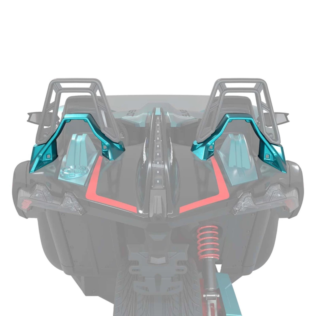 Polaris New OEM Pacific Teal Painted Lower Hoop Accent Kit, 2882419-882