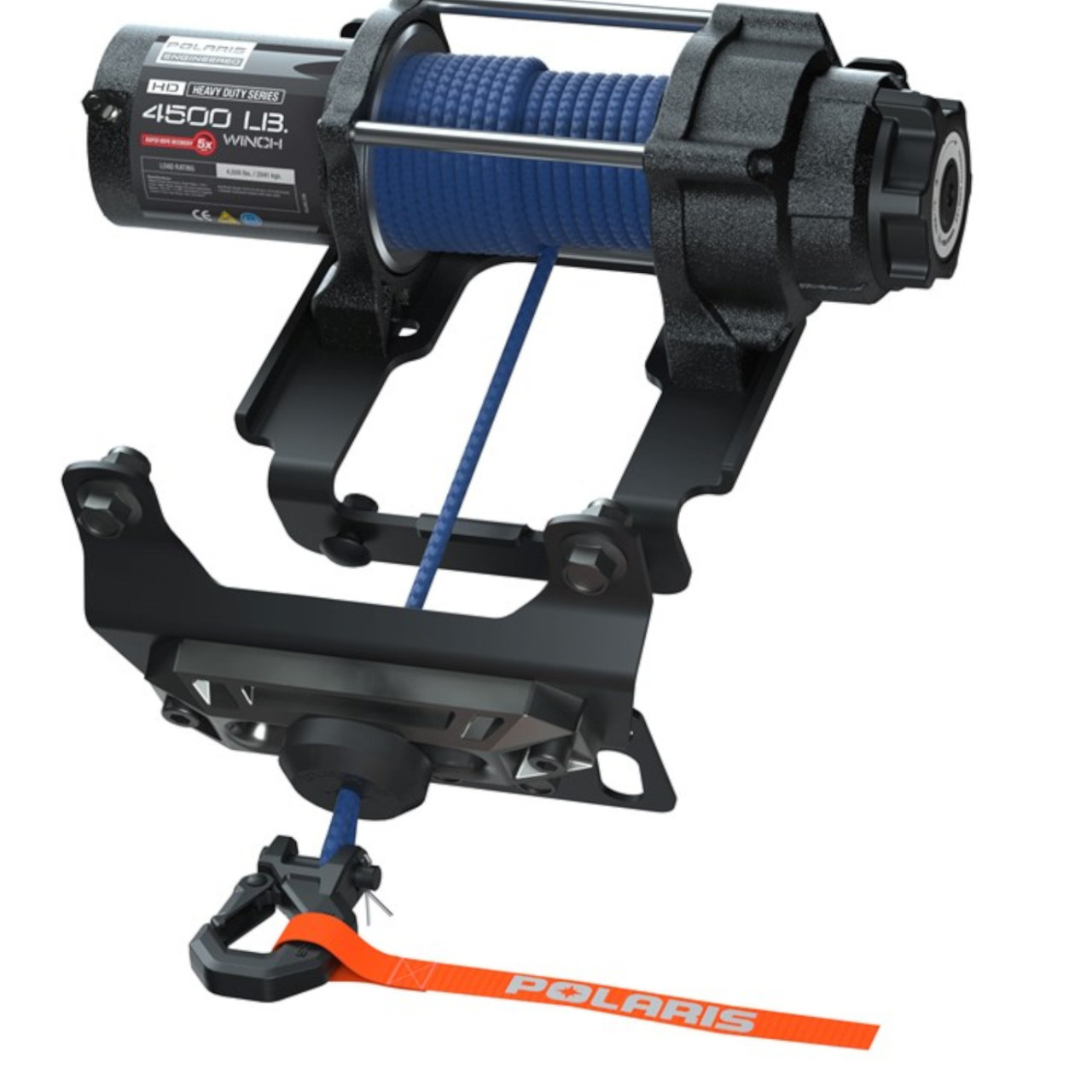 Polaris New OEM, Pro HD 4,500 LC Winch with Rapid Rope Recovery, 2885126