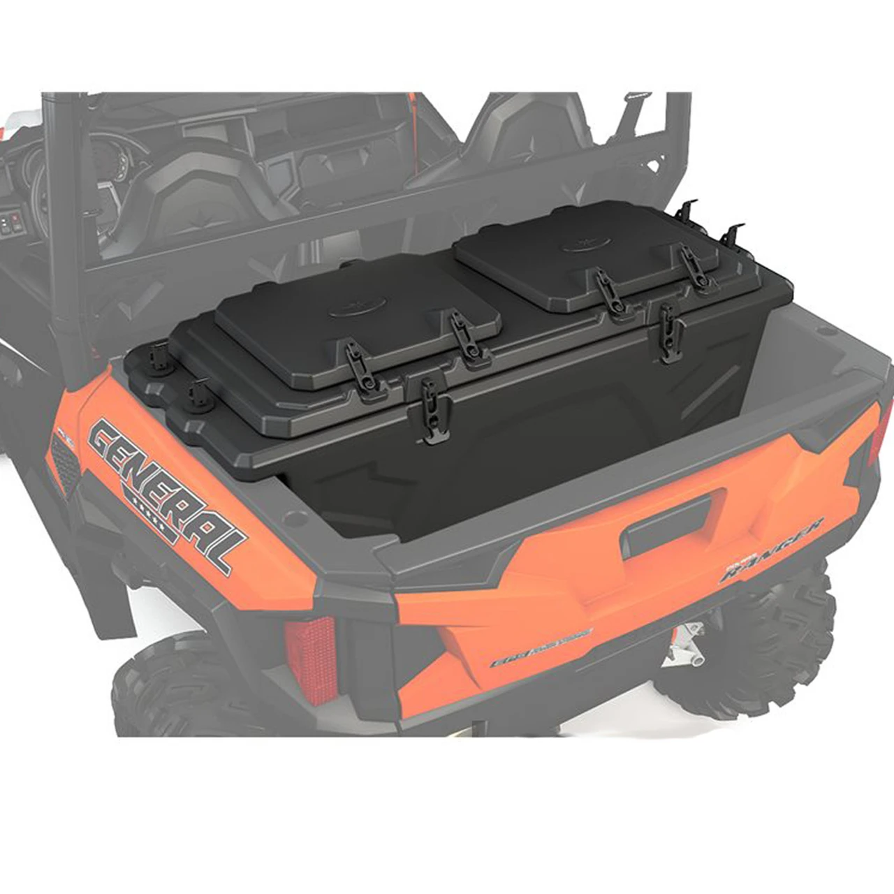 Polaris New OEM Durable Lock & Ride Rear Cargo Box, Black, 2881527