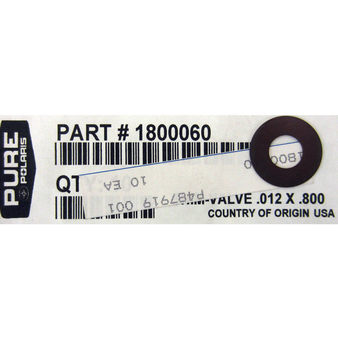 Polaris New OEM Snowmobile Shim Valve .012X.800 Walker Evans Racing Ryde FX