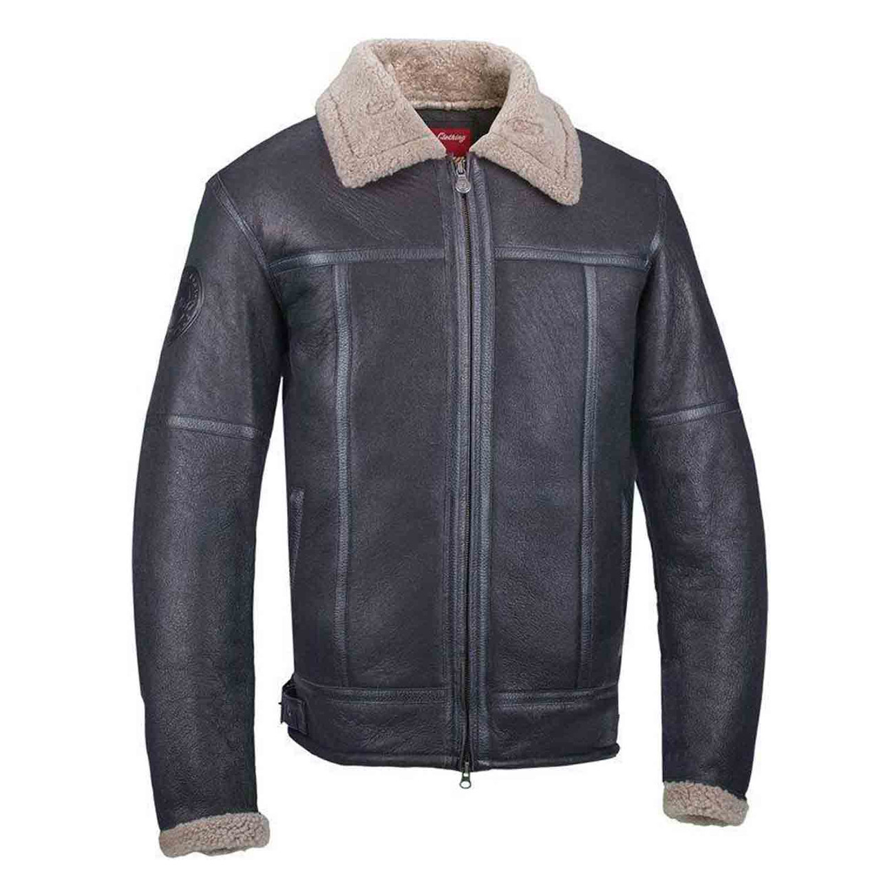 Indian Motorcycle New OEM Men's Leather Shearling Riding Jacket, Small, 28638260