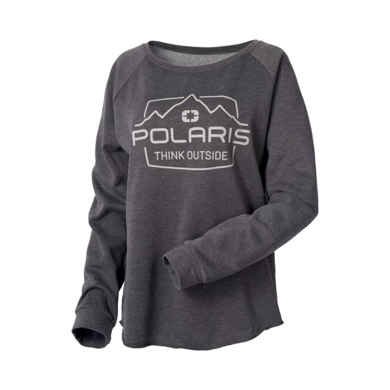 Polaris New OEM Women's Gray Adventure Crew Sweatshirt, 286251409
