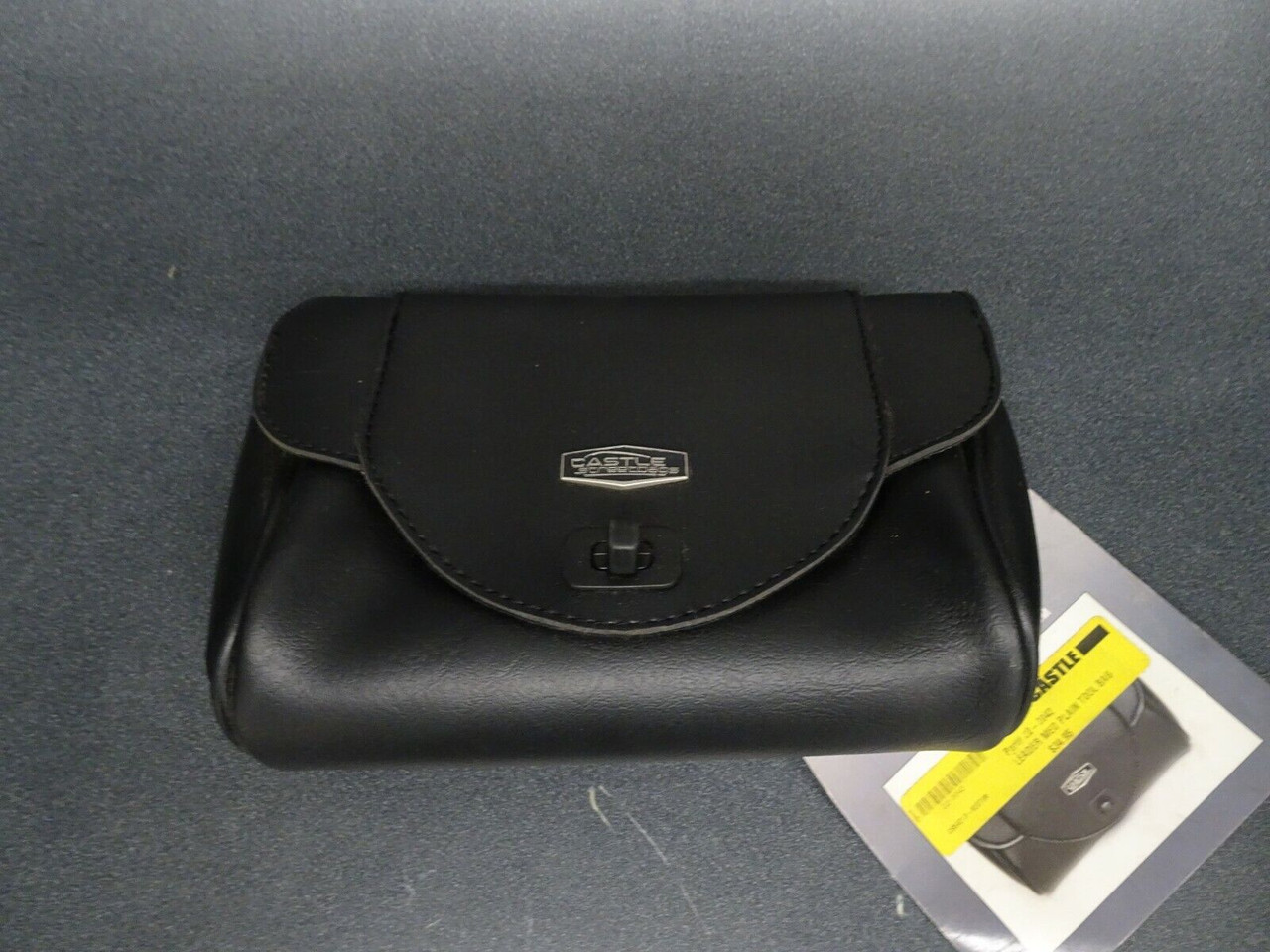 Castle Streetbags Leader Motorcycle Leather Tool Storage Bag 22-2042 Black